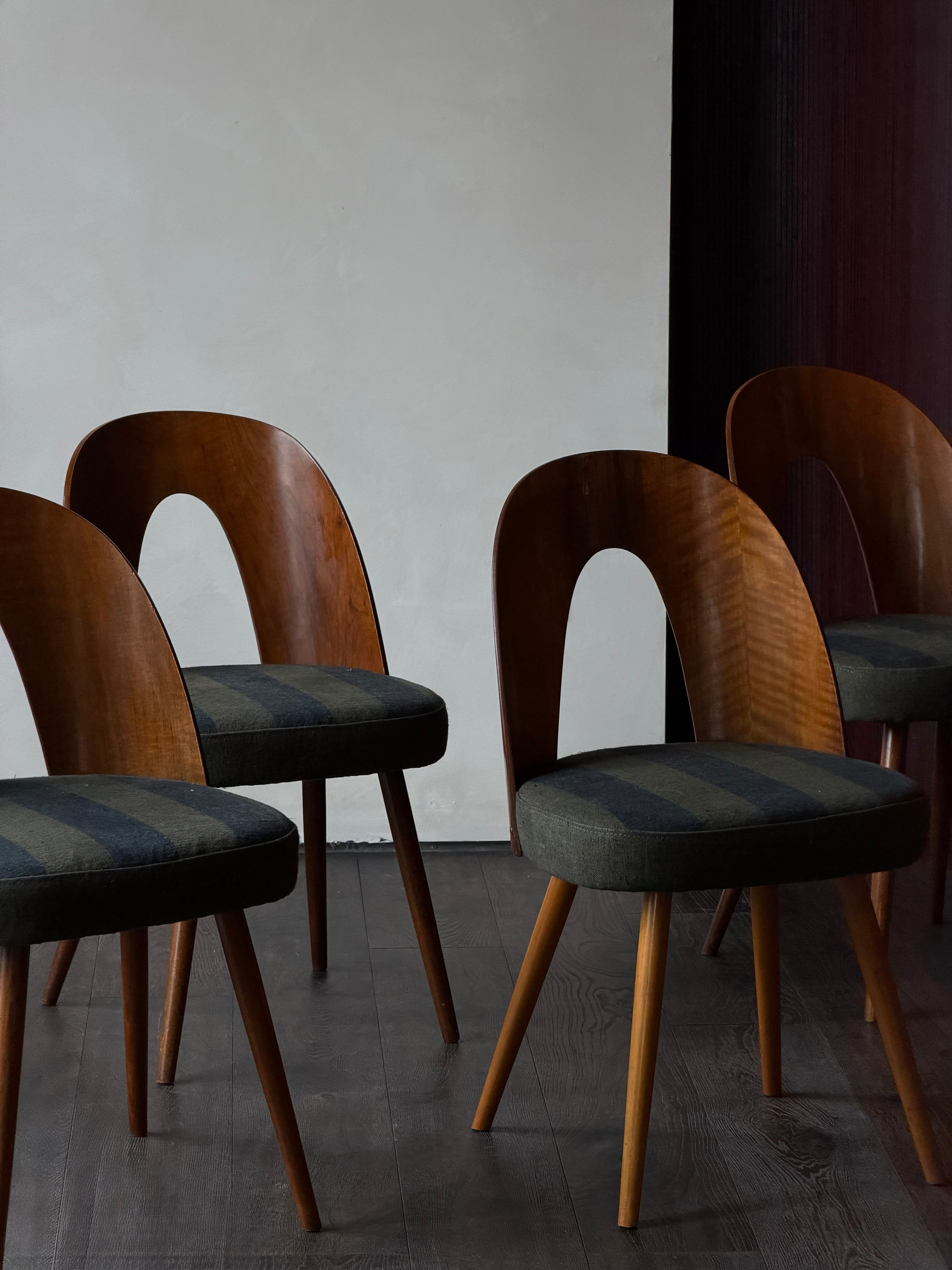 Sculpted Italian Dining Chairs, Six