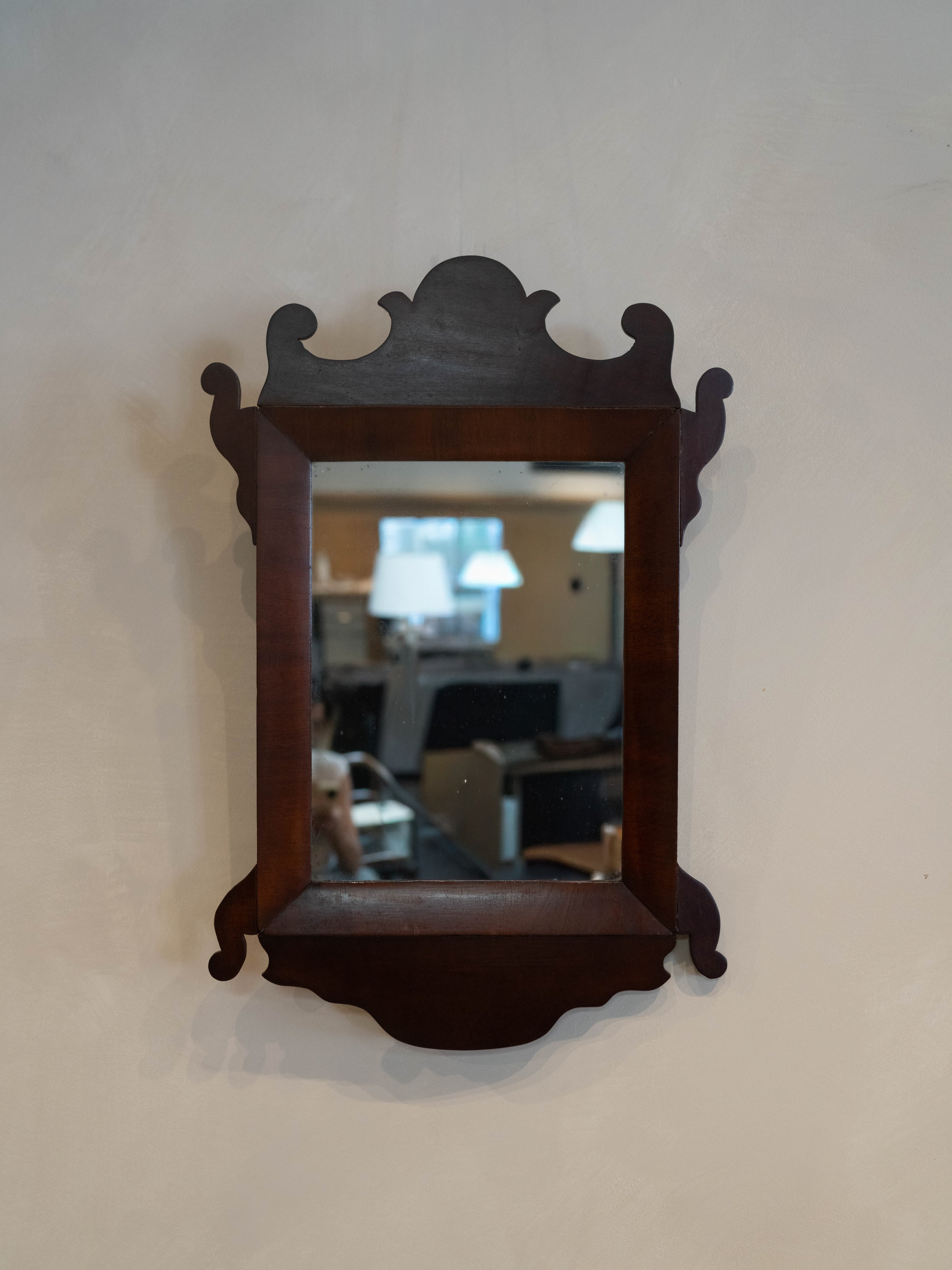 Country Mahogany Mirror c. 1800