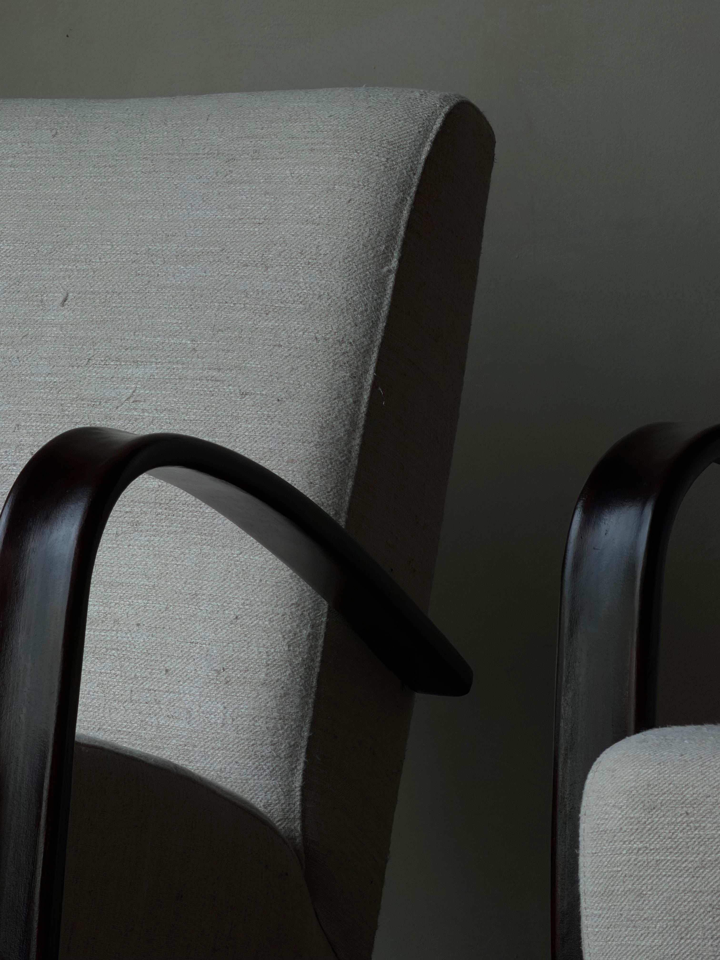 Jindřich Halabala Lounge Chairs, Pair