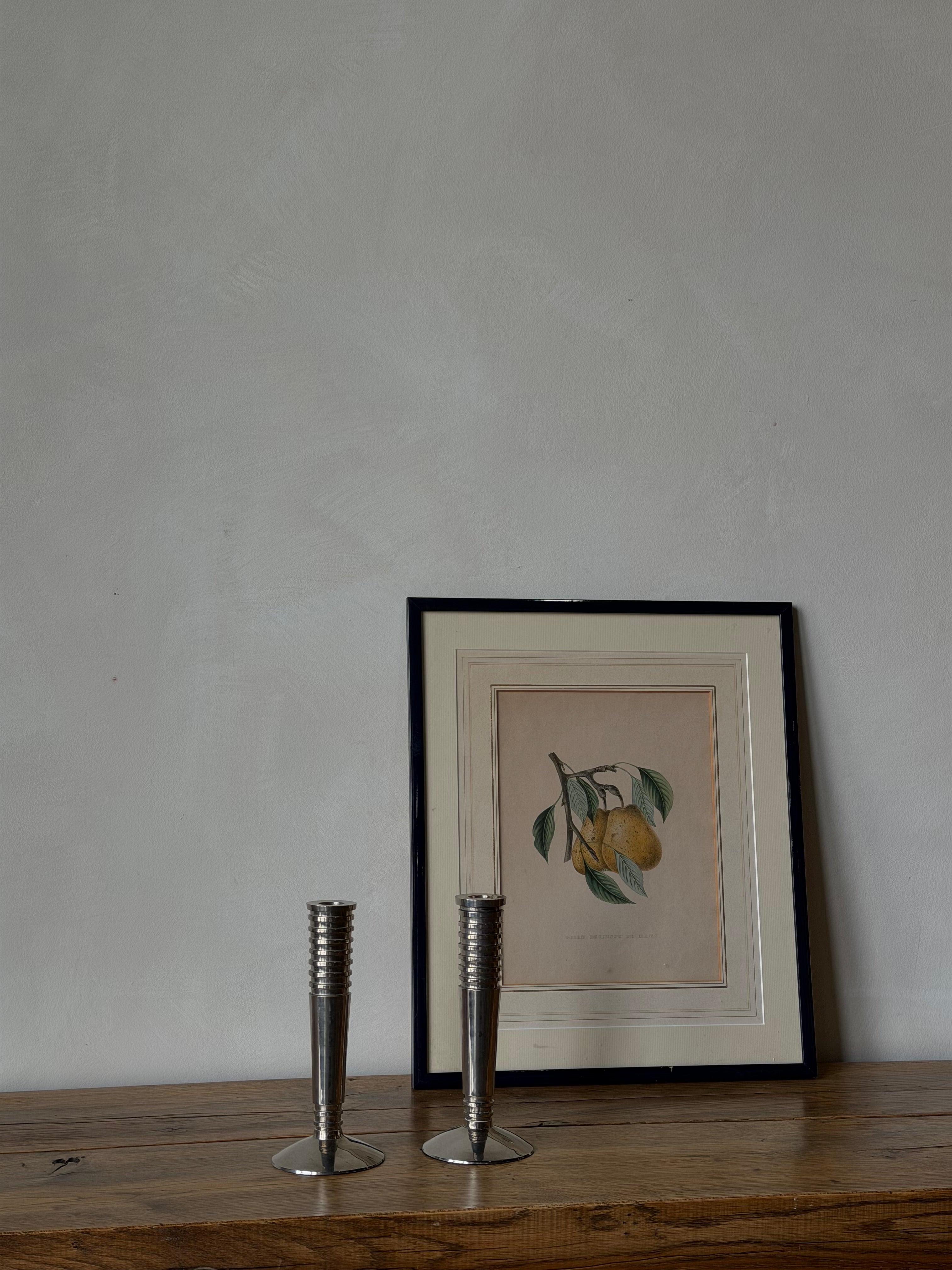 Art Deco Chrome Candlesticks