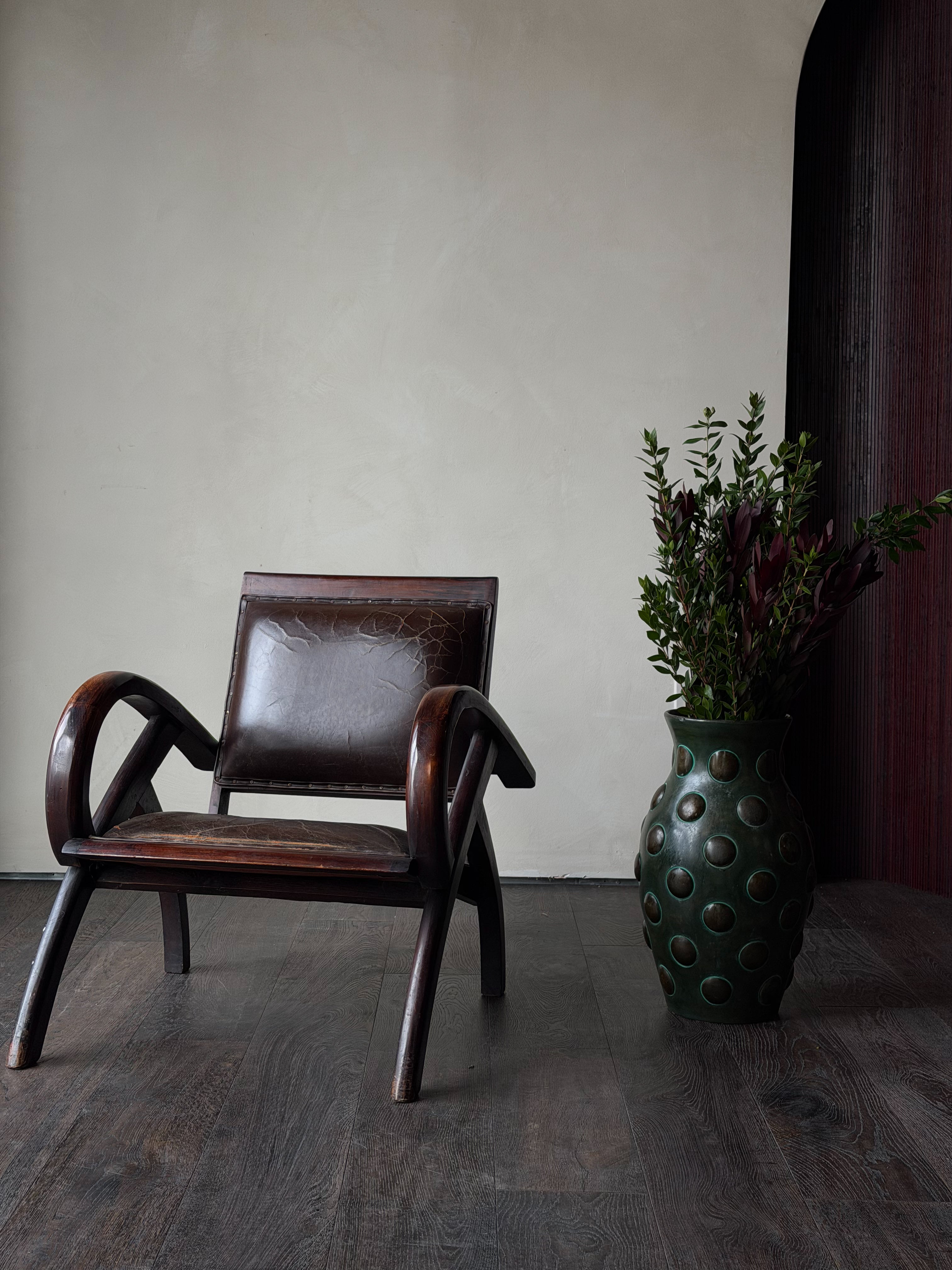 Walnut Campaign Folding Armchair