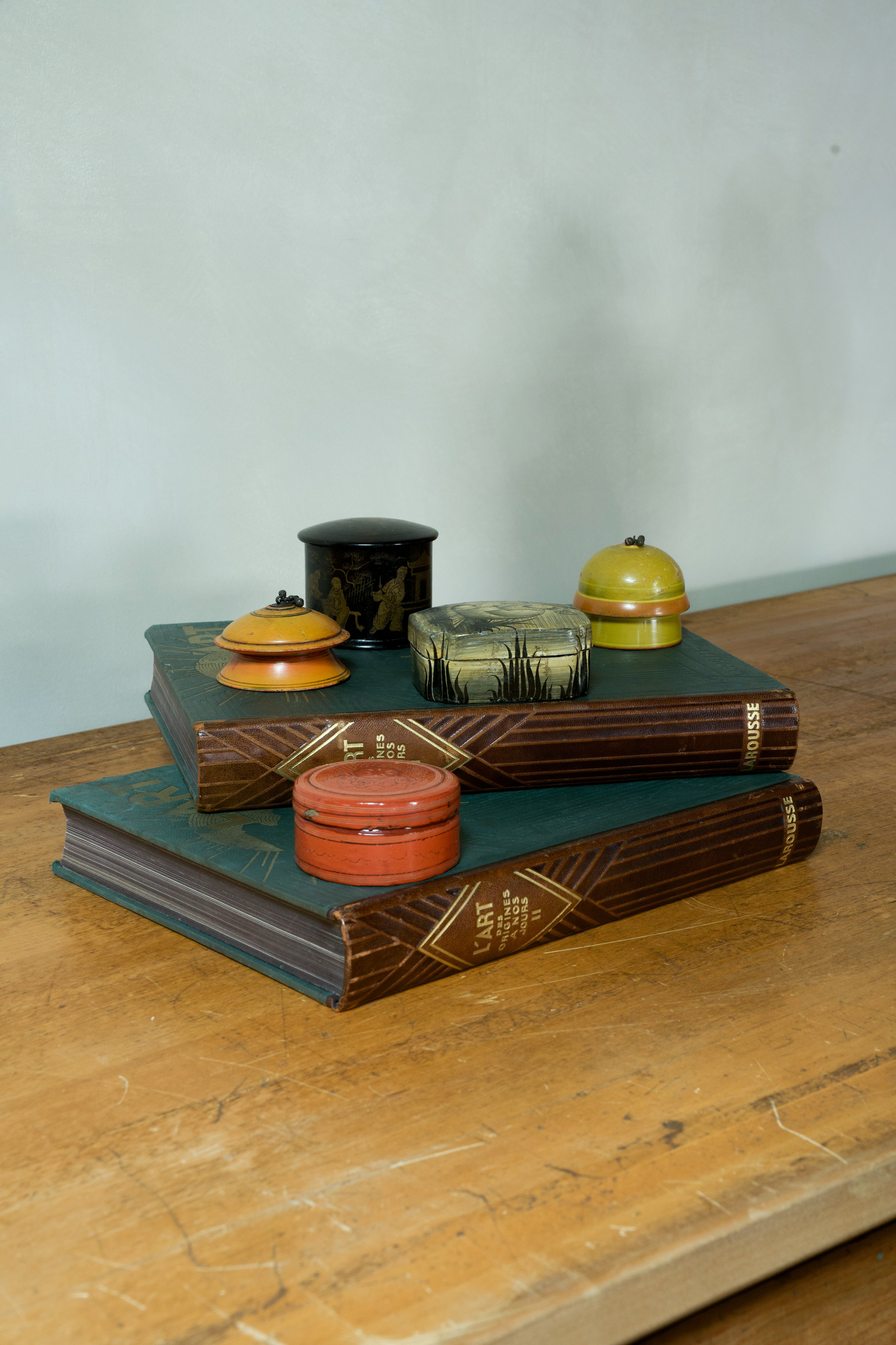 Set of Japanese Art Deco Lacquered Boxes