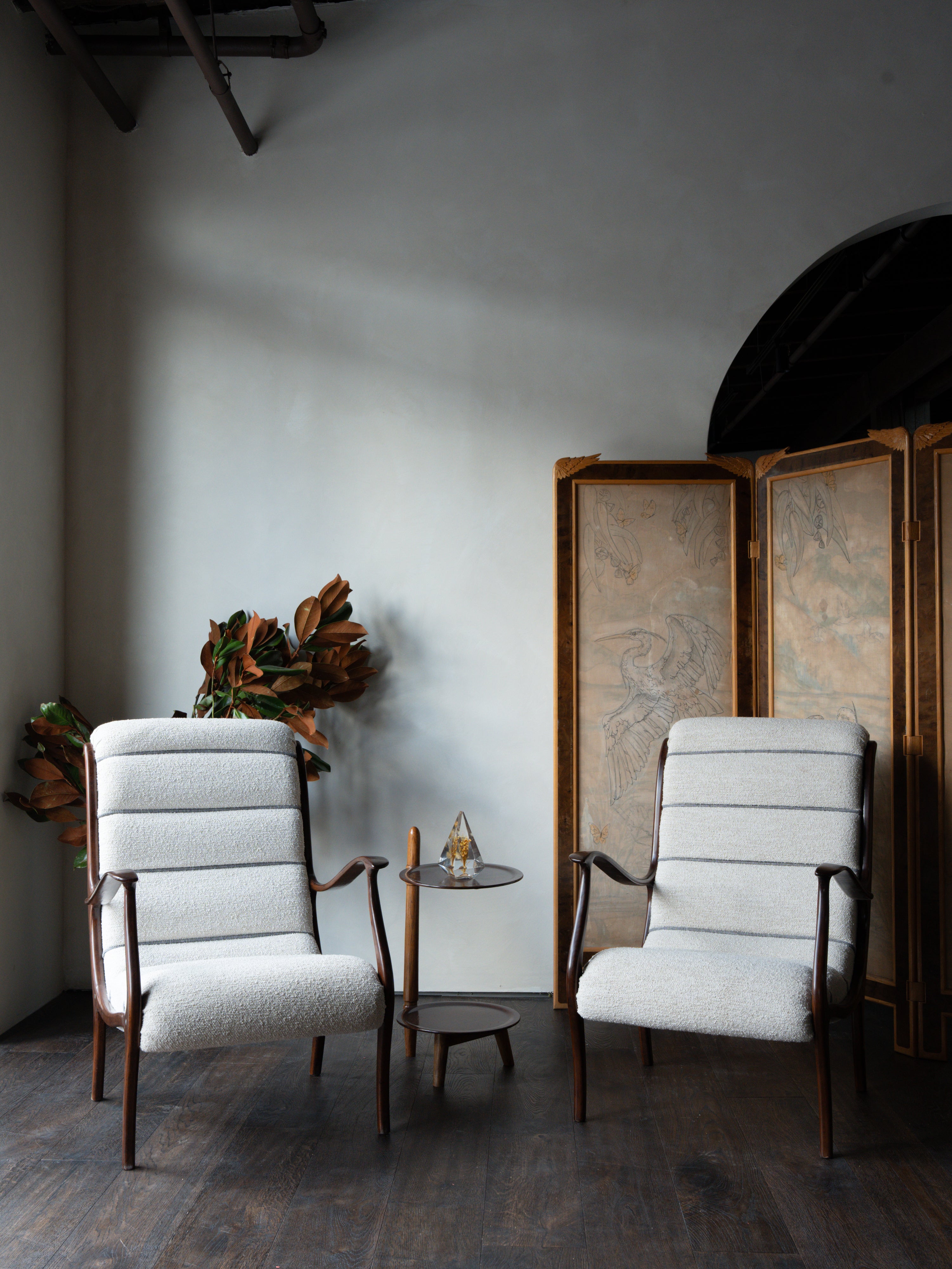 Pair of Mitzi Armchairs by Ezio Longhi for Elam