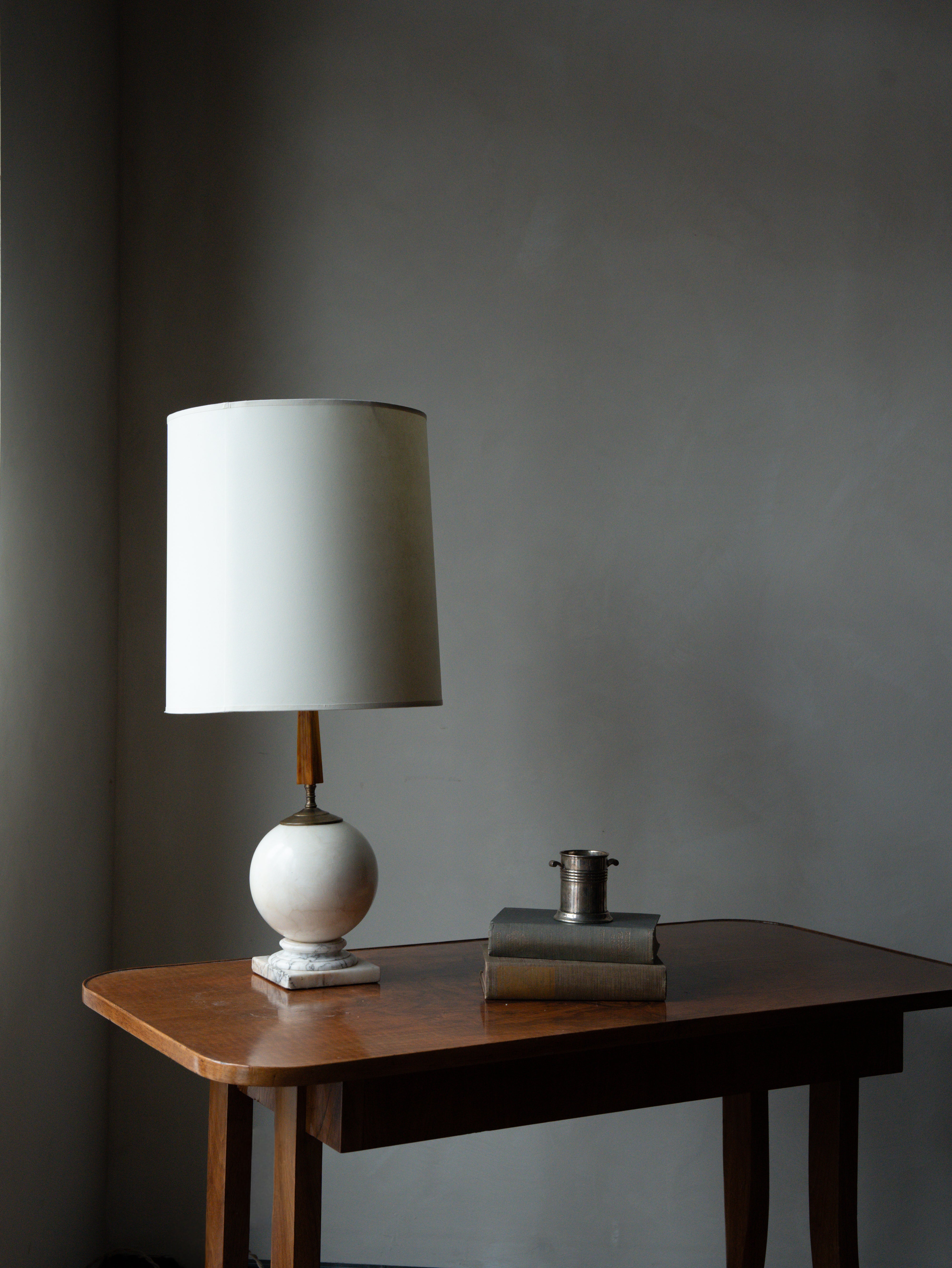 Marble Globe Lamp, c. 1930