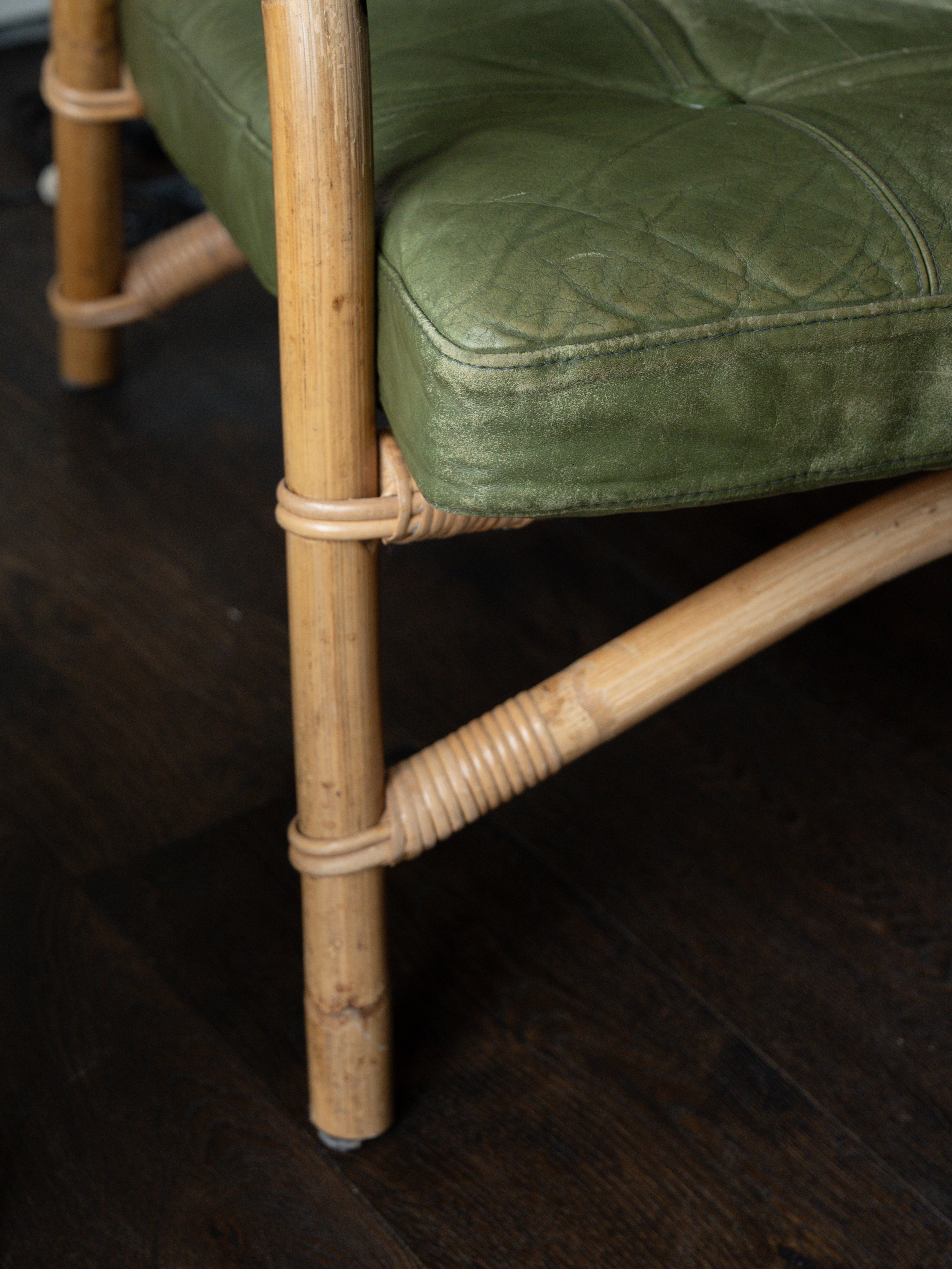 Danish Bamboo Lounge Chairs - Pair