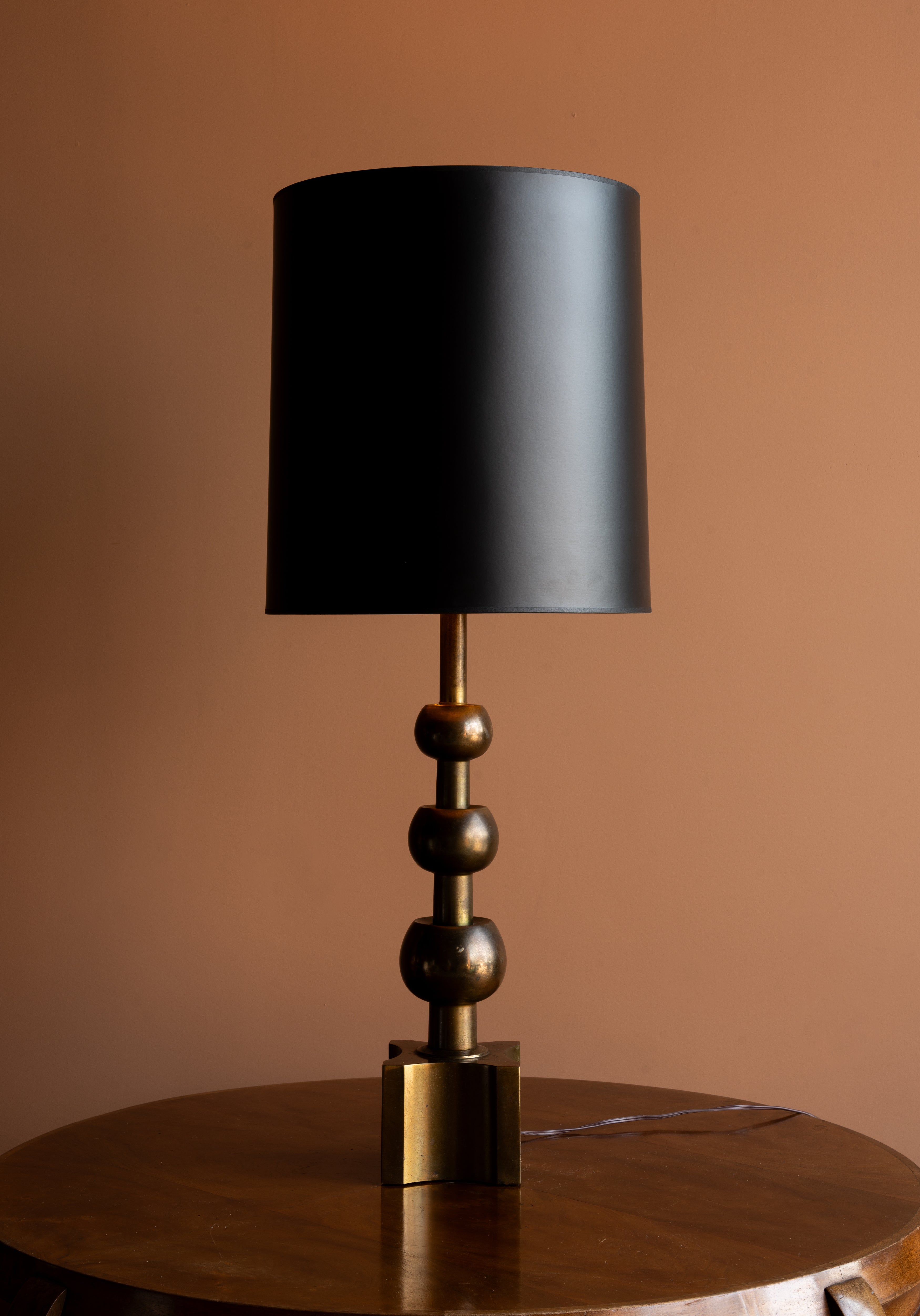 Modernist Brass Table Lamp by Tommi Parzinger for Stiffel Lamp Co