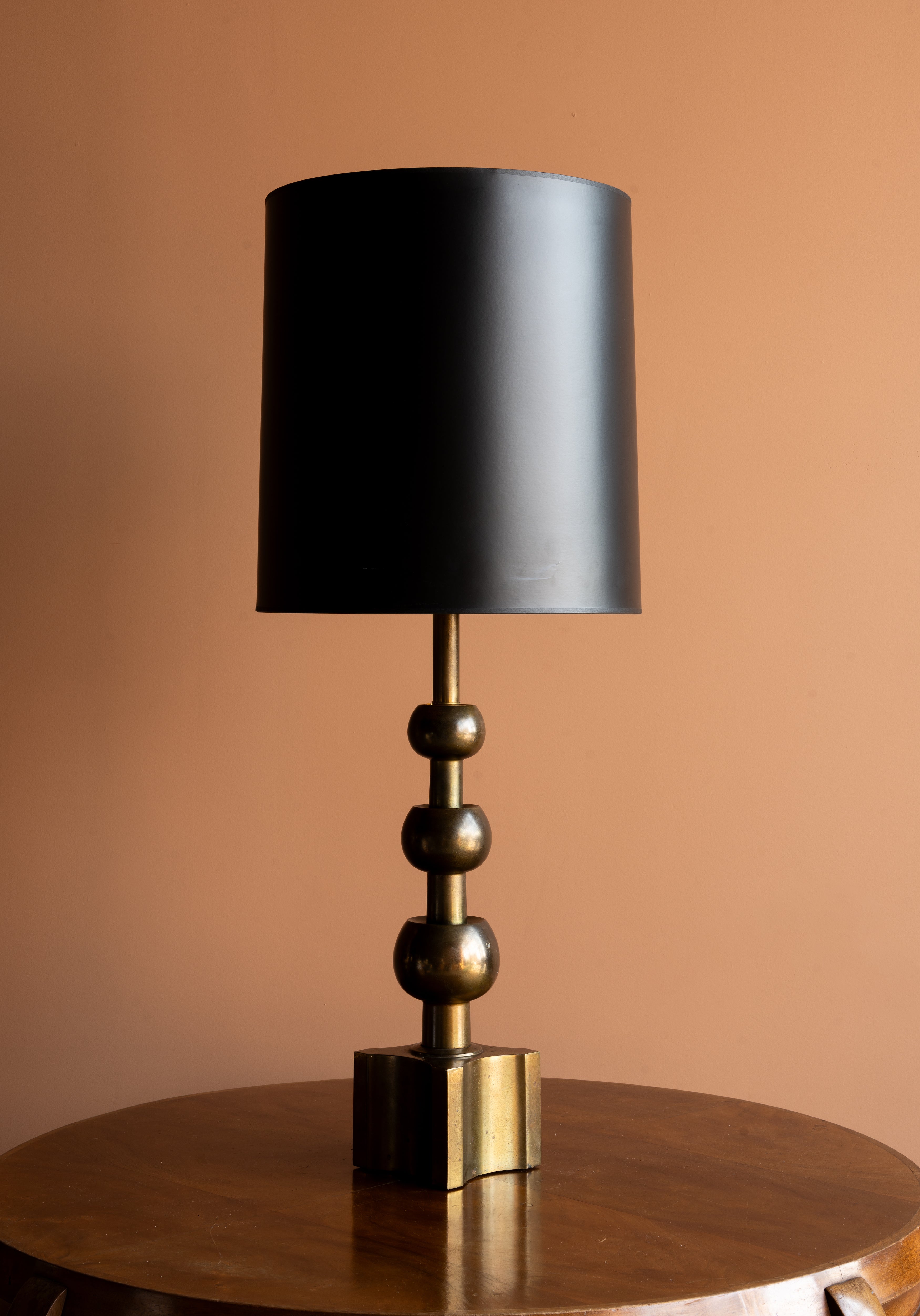 Modernist Brass Table Lamp by Tommi Parzinger for Stiffel Lamp Co.