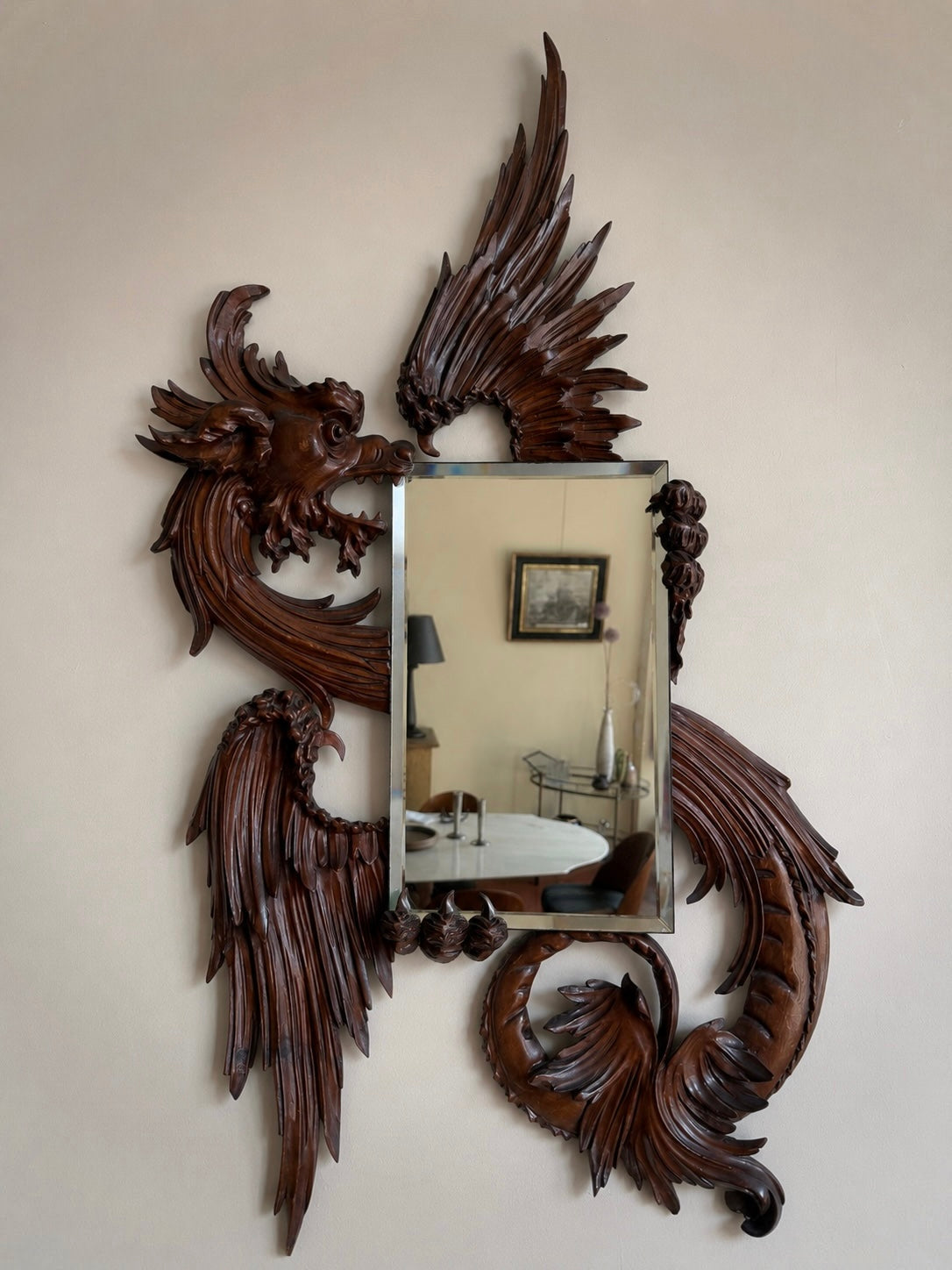 Mirror with Carved Dragon att. Gabriel Viardot