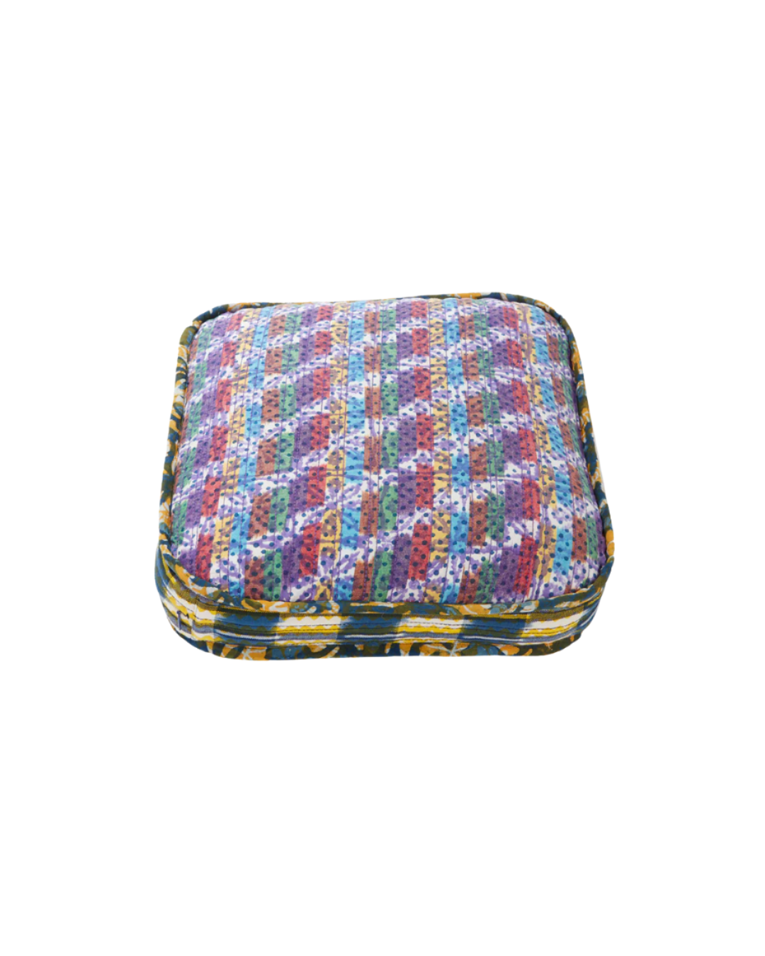 Gregory Parkinson Diamond Flower Indigo Square Pillow