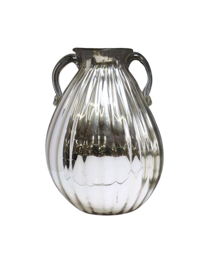 Fluted Mercury Glass Vase