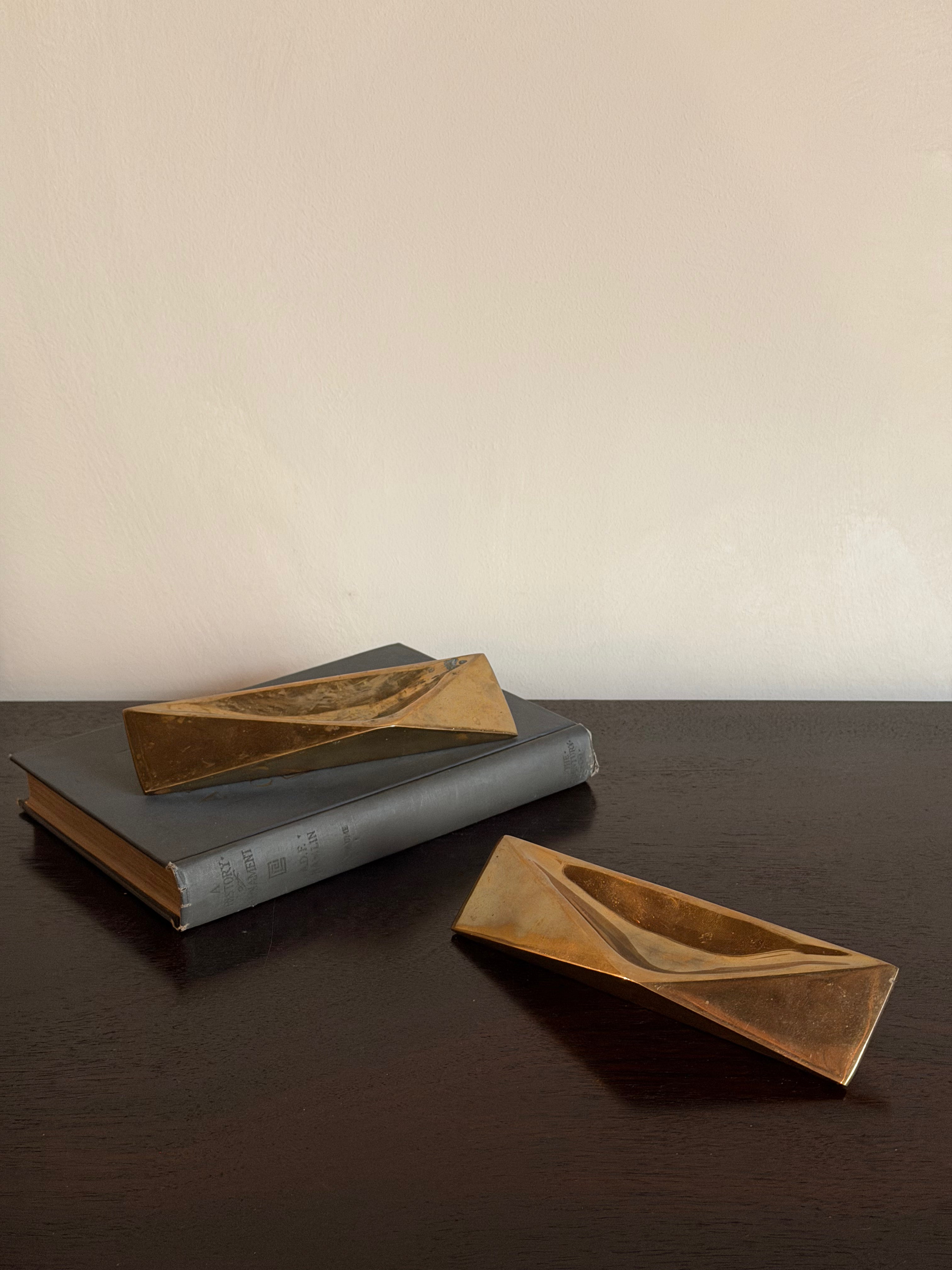 Vintage Sculptural Brass Objects, 2 available