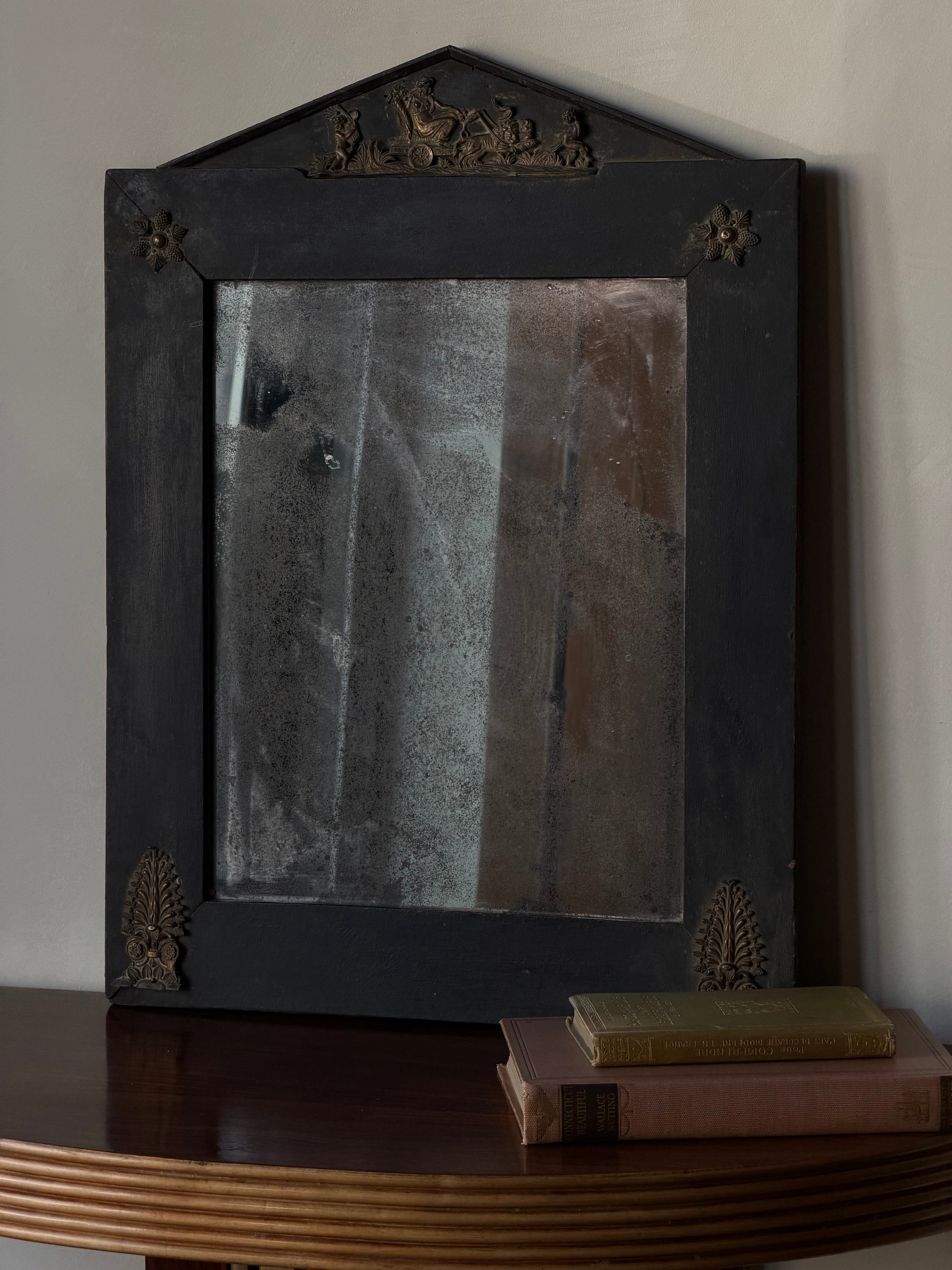 Italian Neoclassical Ebonized Mirror