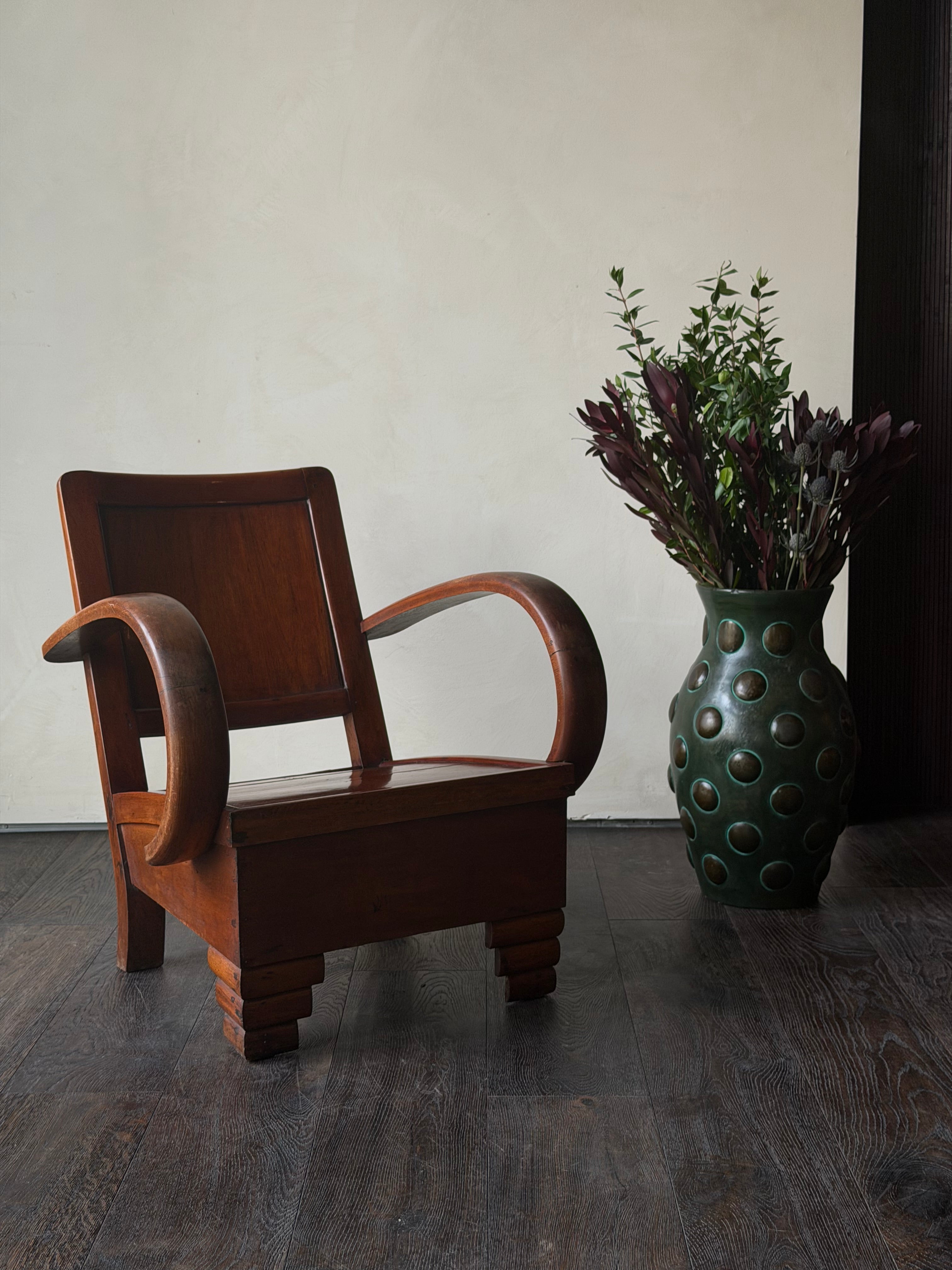 Sculpted Art Deco Armchair