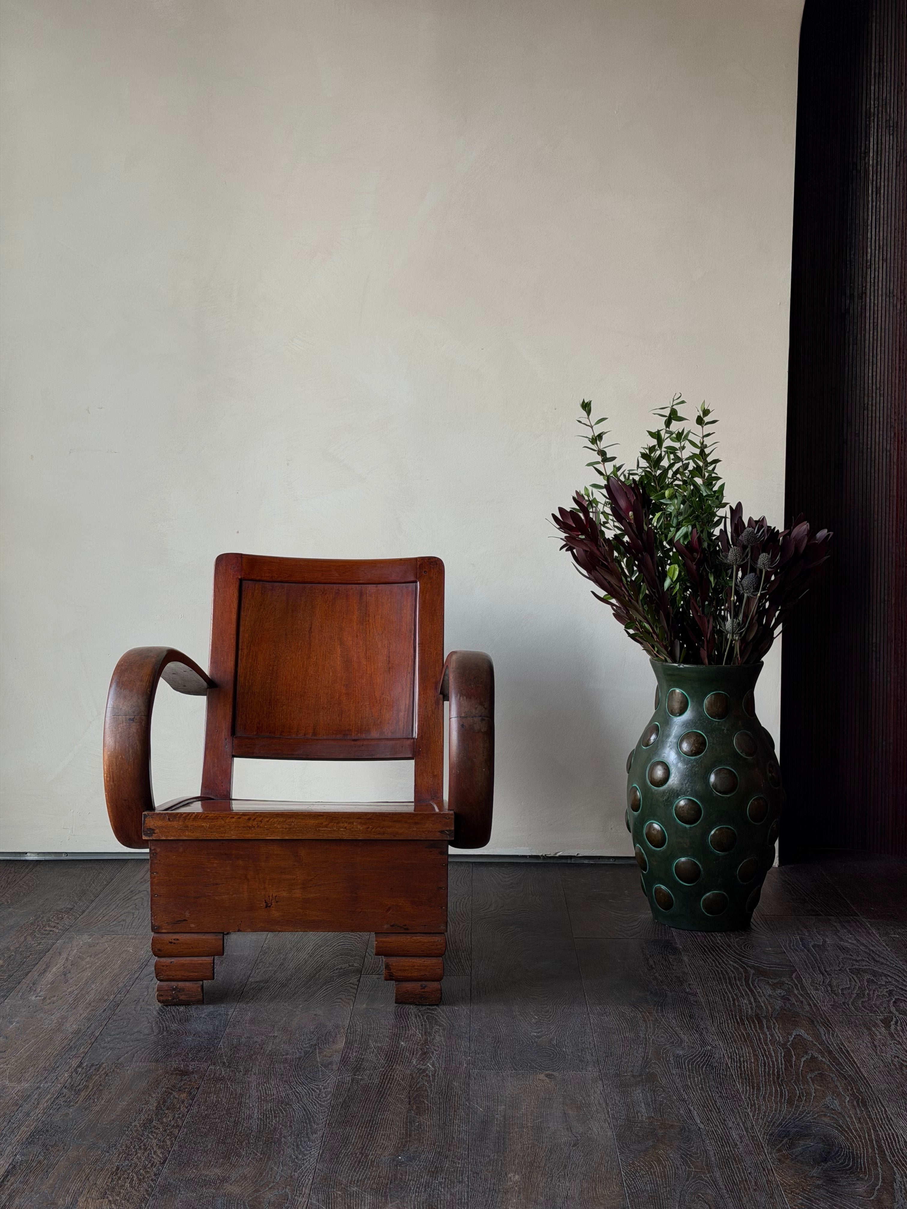Sculpted Art Deco Armchair