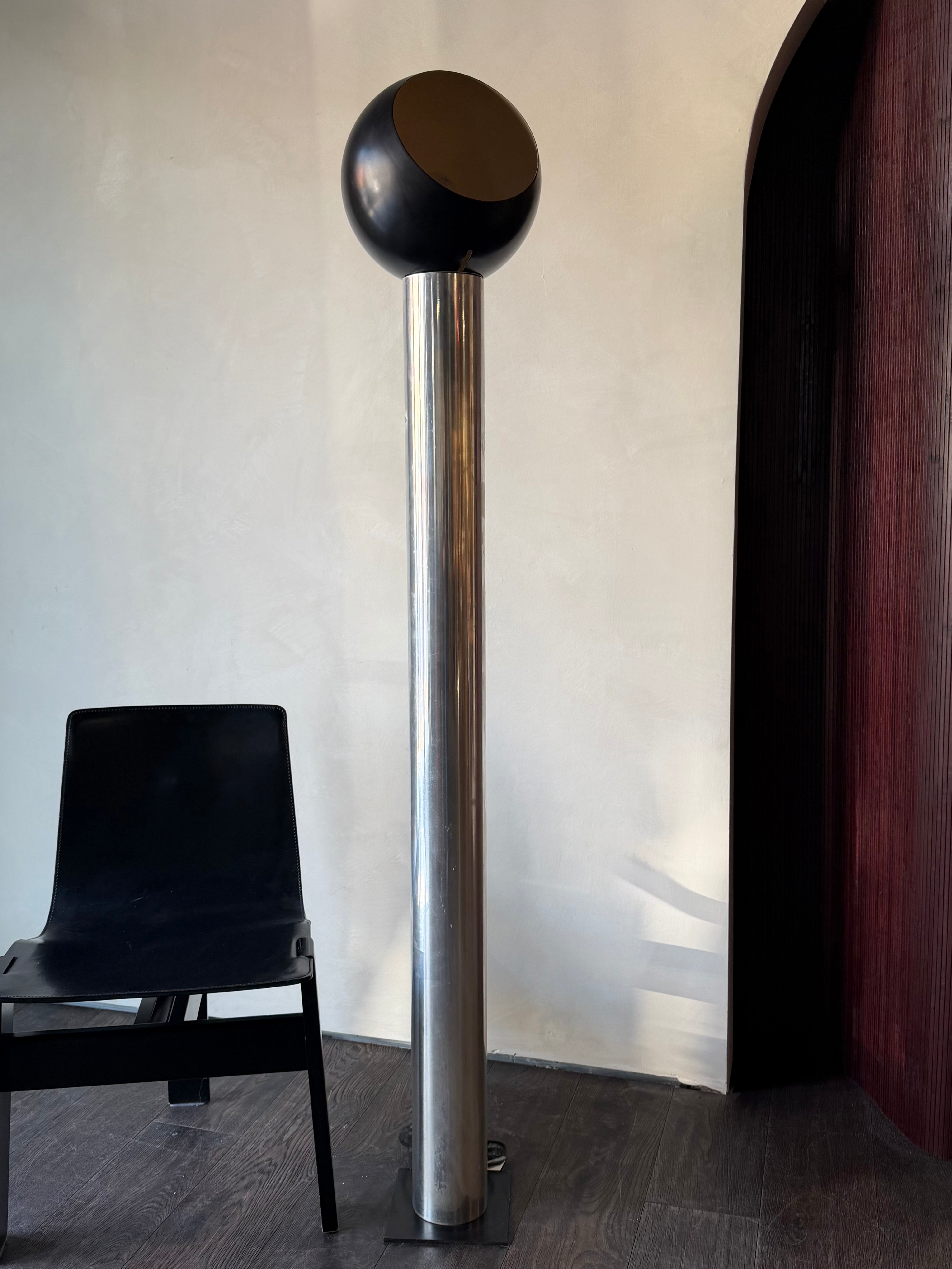 Italian Chrome Adjustable Floor Lamp, 1970s