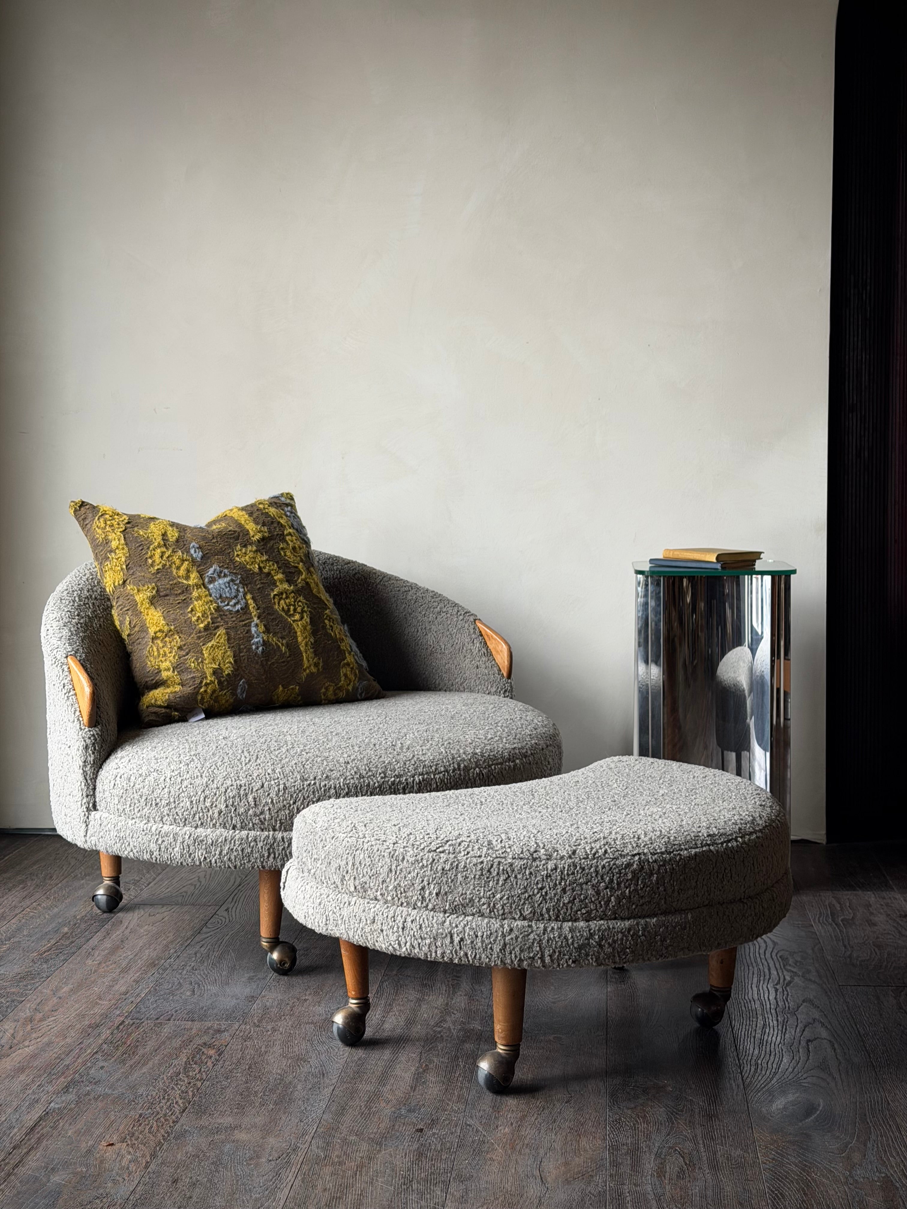Adrian Pearsall "Havana" Lounge Chair & Ottoman, c. 1960s