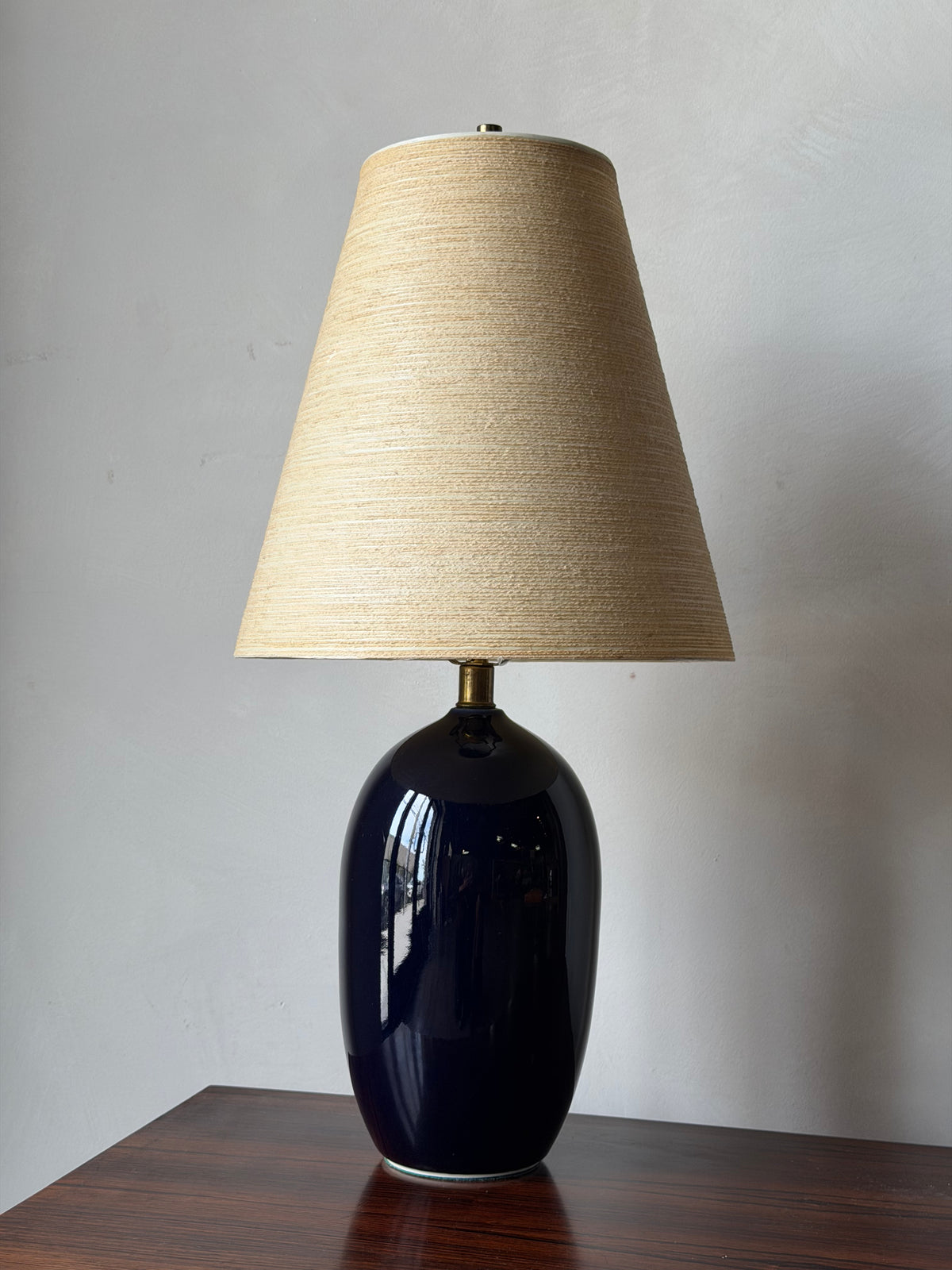 Gunnar & Lotte Bostlund Navy Blue Glaze Lamp