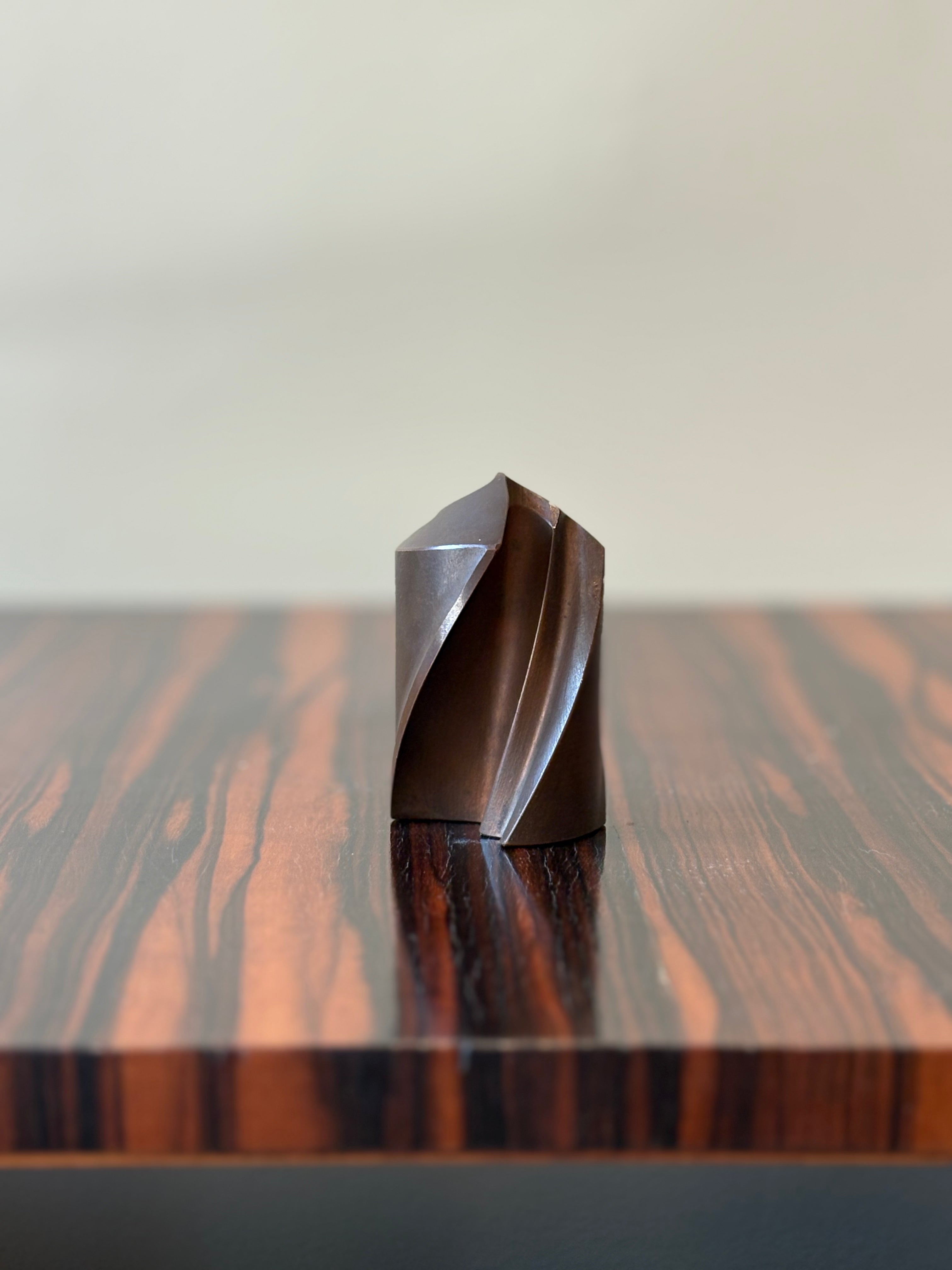 Bronze Drill Paperweight Sculpture