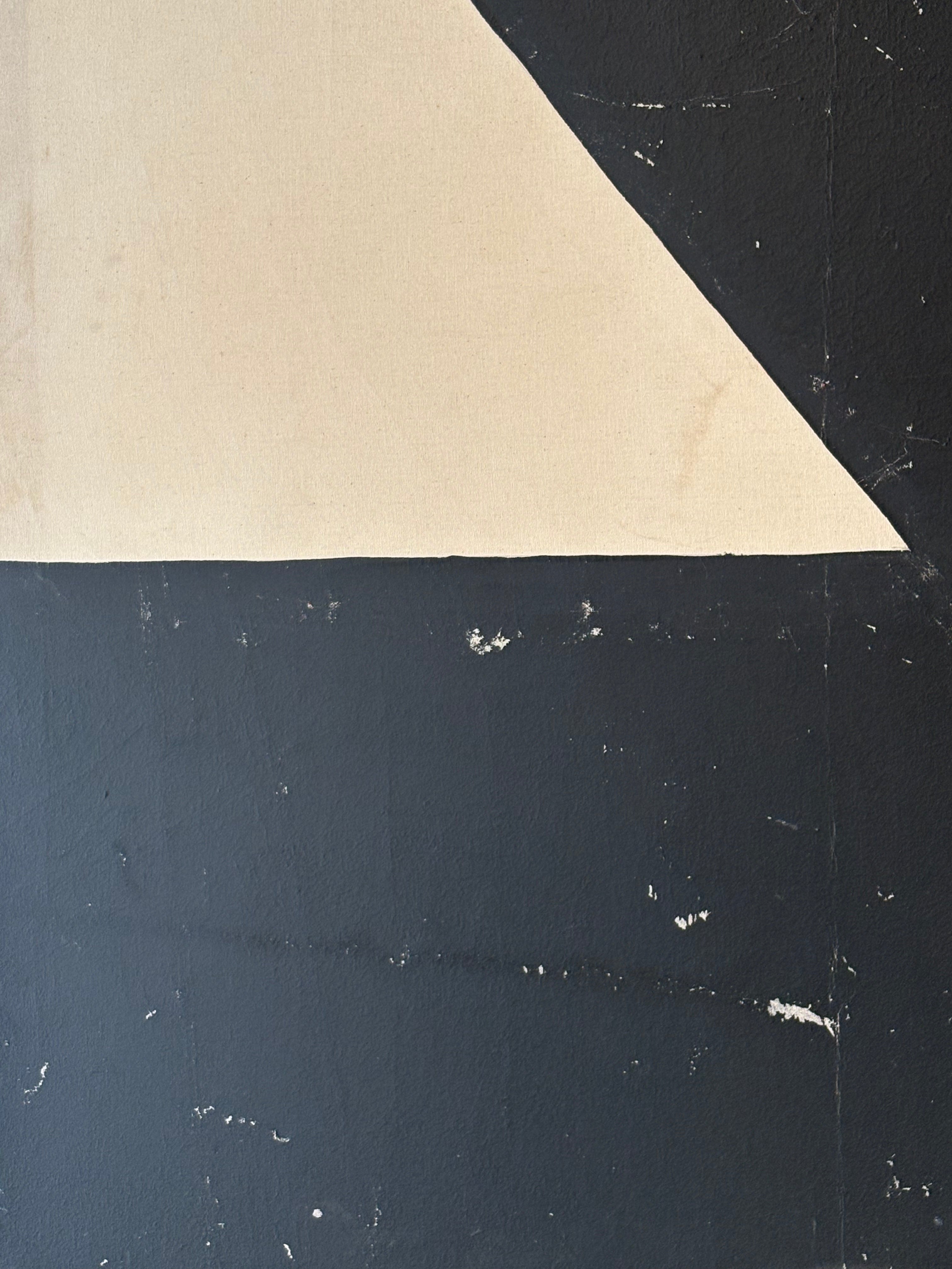 Ivory & Black Abstract Painting