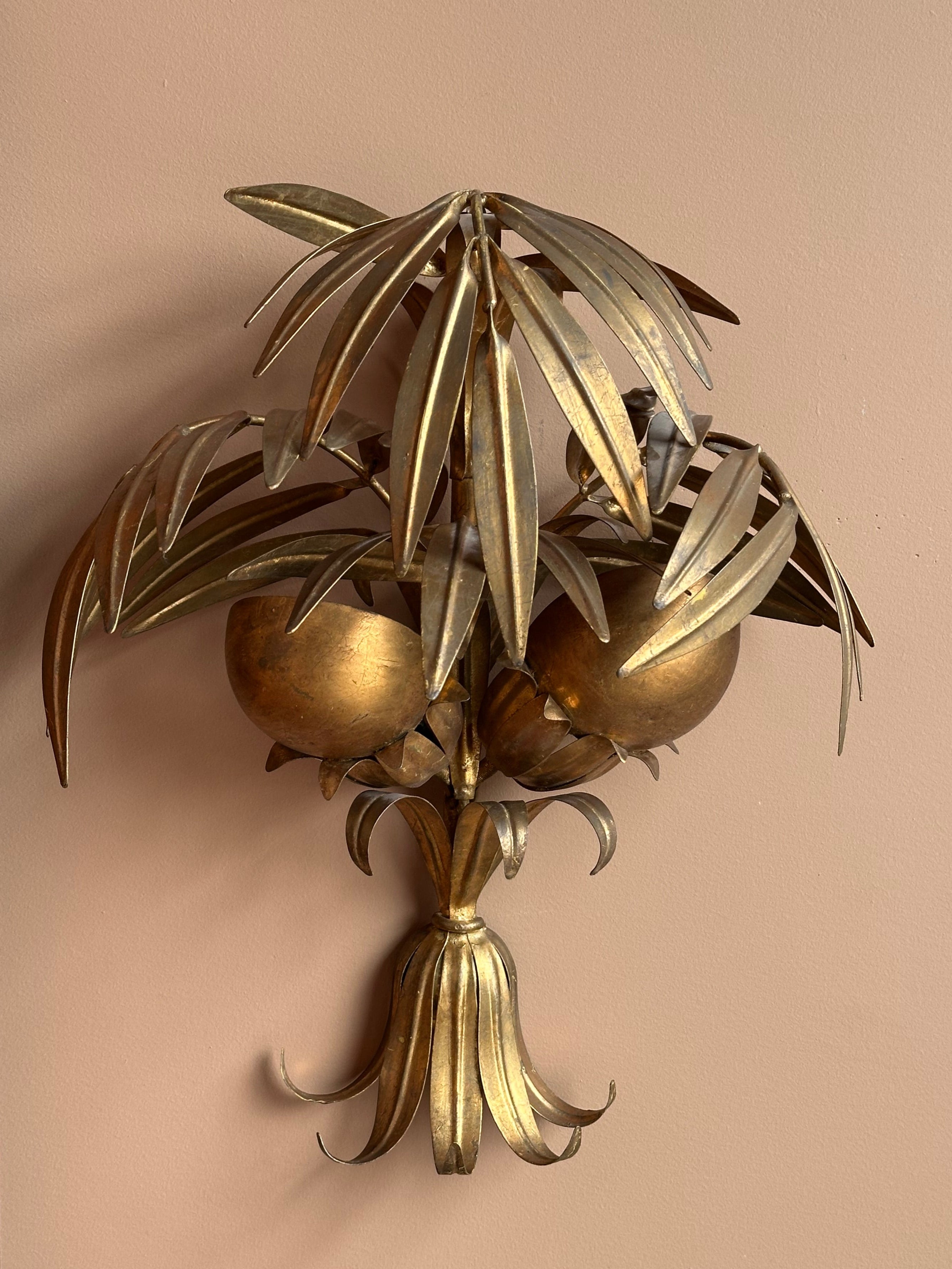 Gilt 'Coconut' Sconce by Hans Kögl