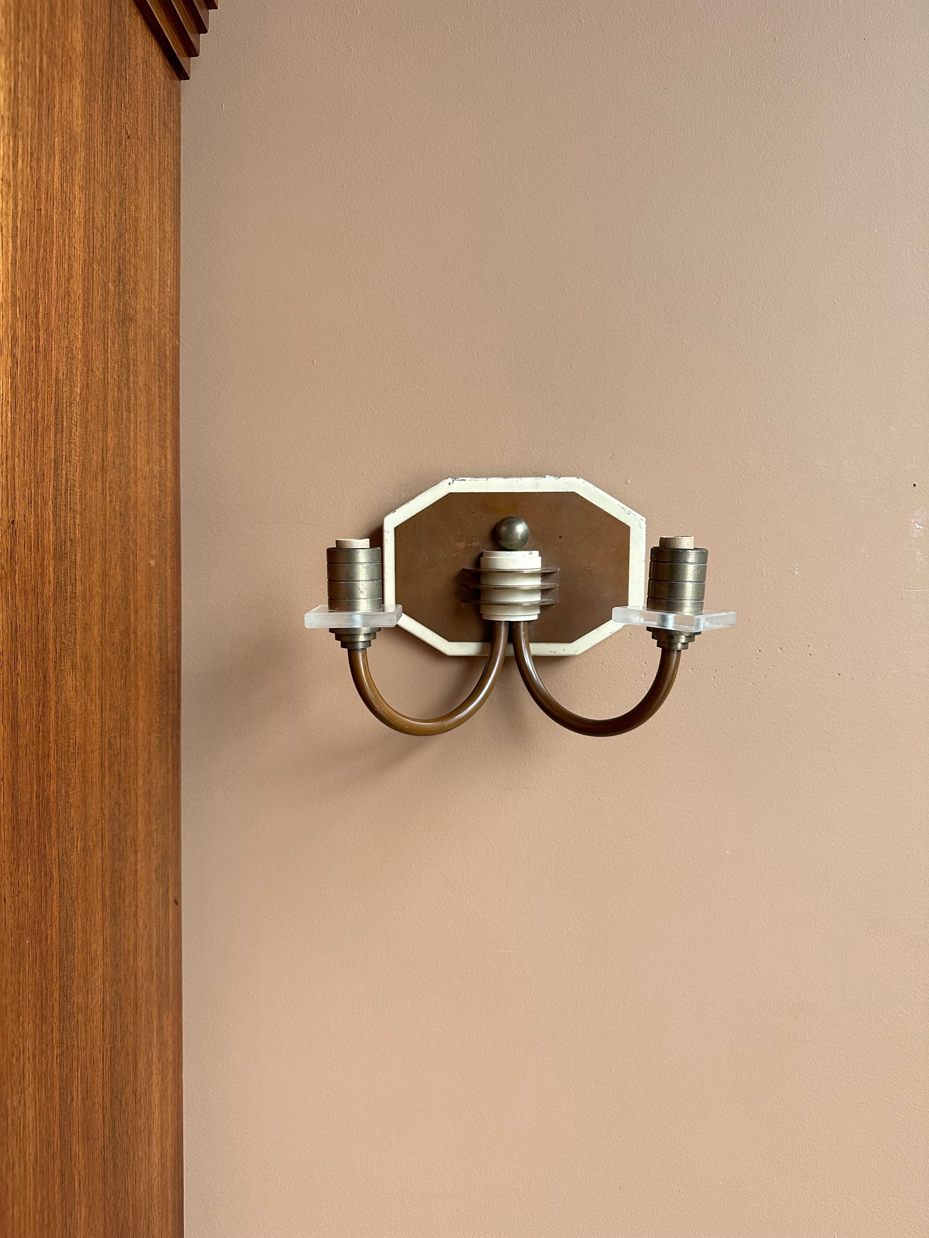 French Art Deco Sconces, Pair