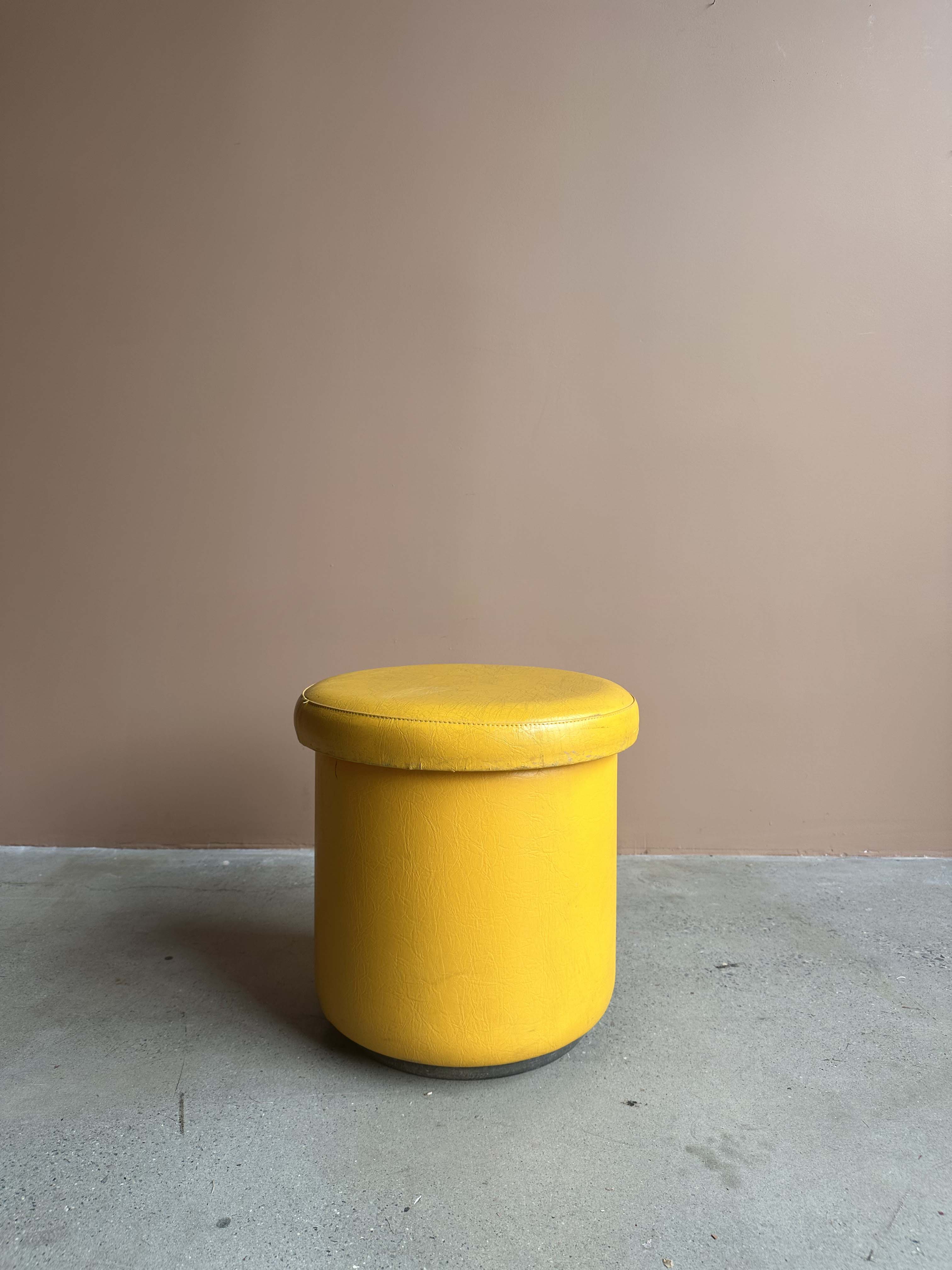 Italian Leather Stools, c. 1960, Set of 5