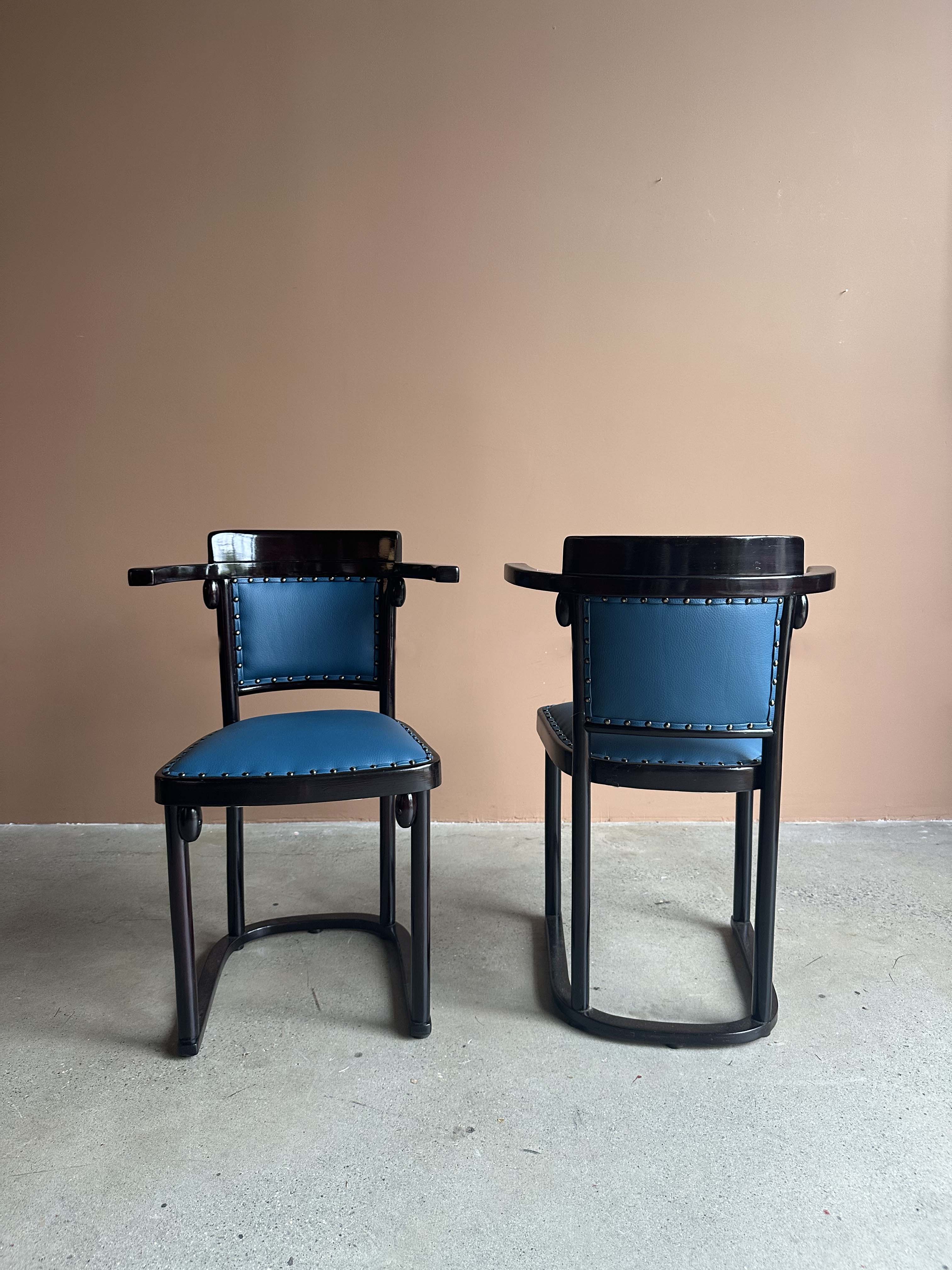 Fledermaus Chairs by Josef Hoffman for Thonet, Pair