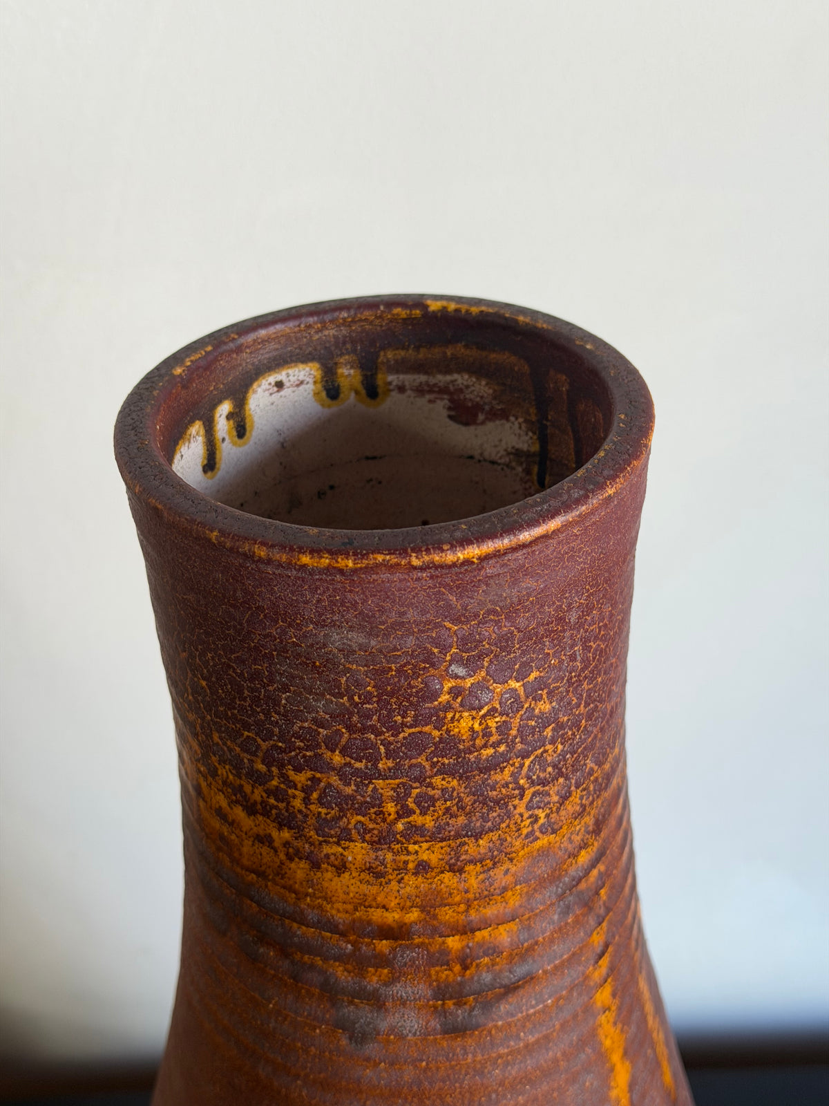 French Accolay Ceramic Vase, Mid Century