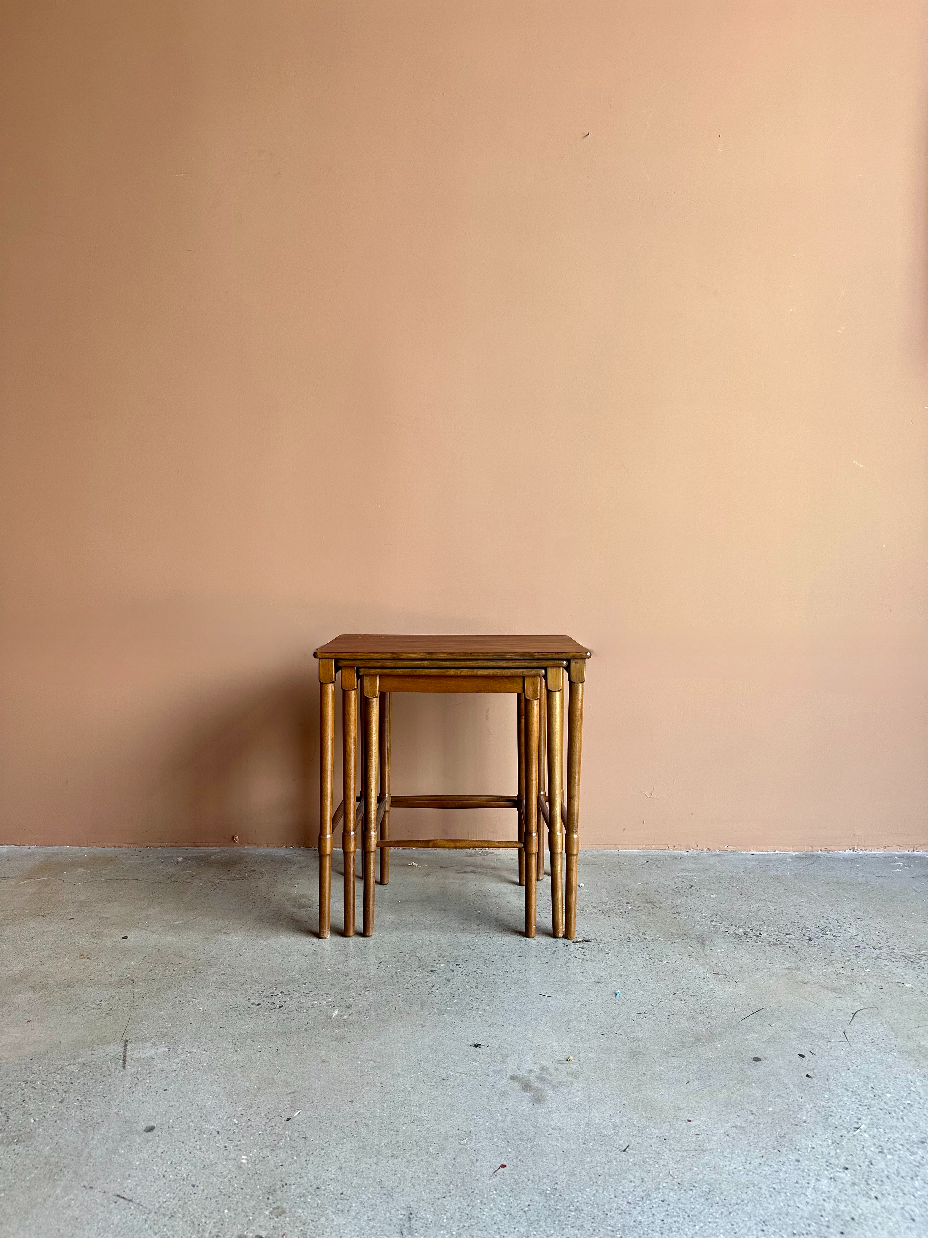 Walnut Nesting Tables att. Peter Hividt