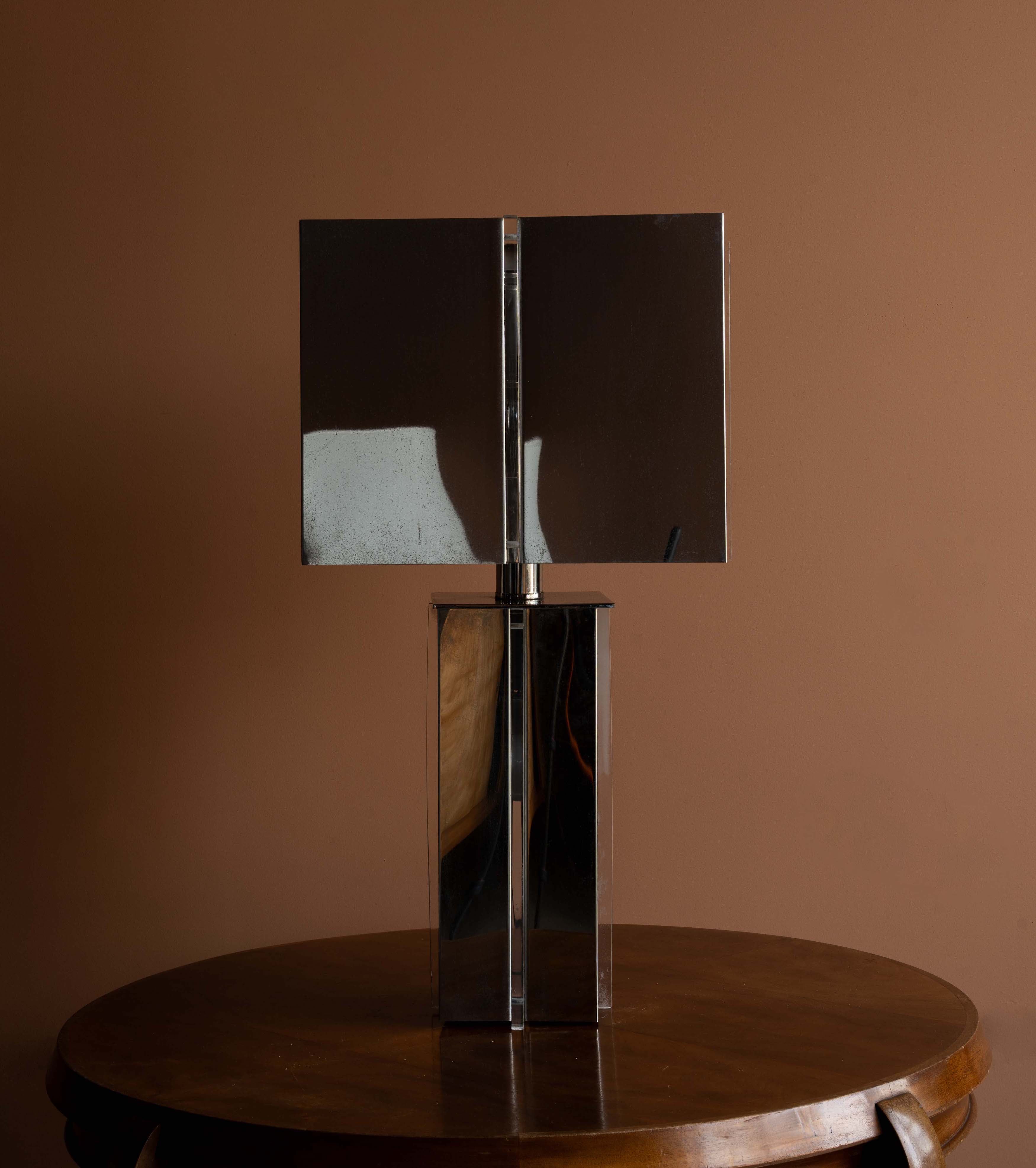 Chrome and Lucite Lamp in the style of Curtis Jeré c. 1970