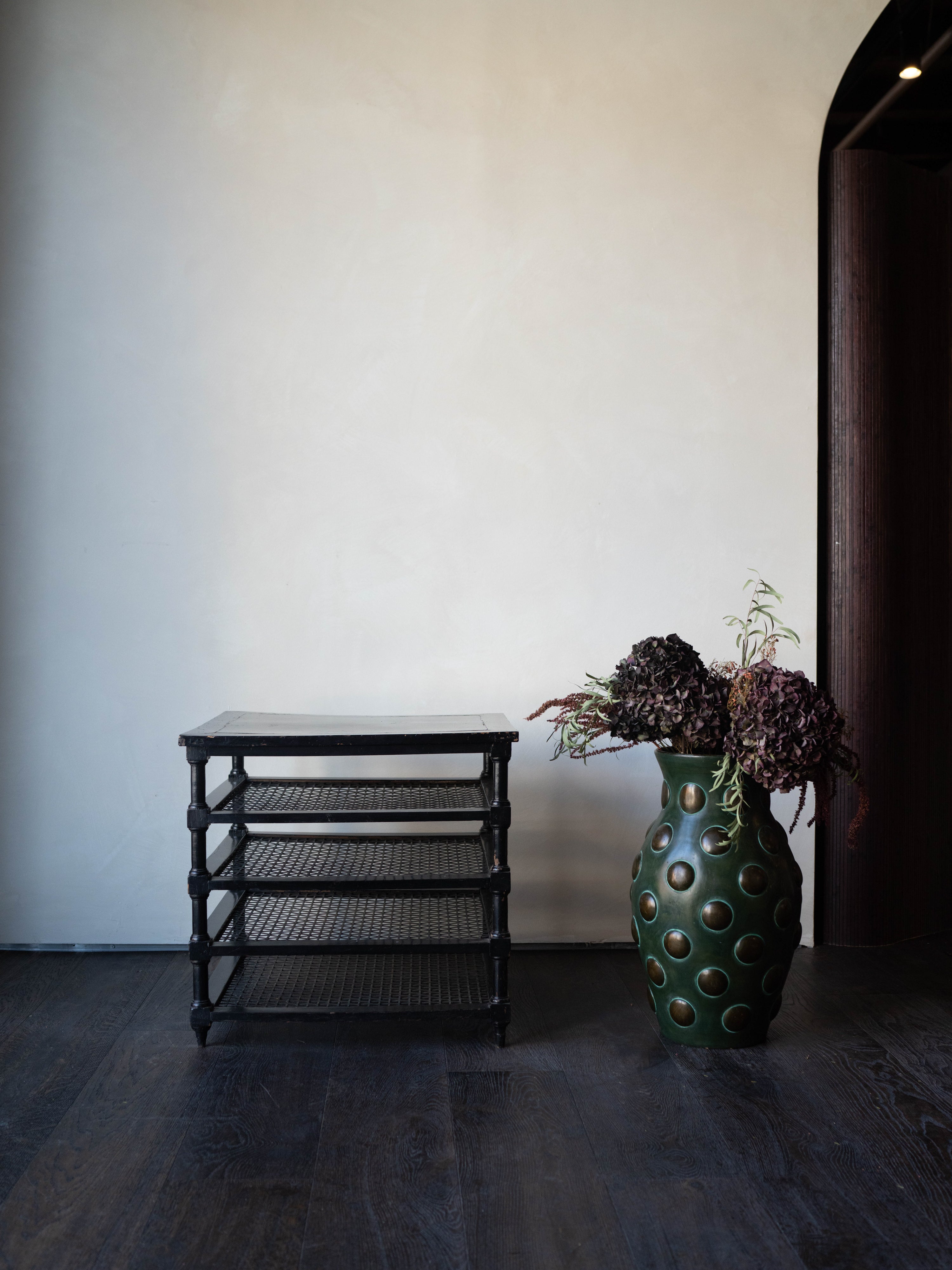 Black Lacquered Chinoiserie Side Table