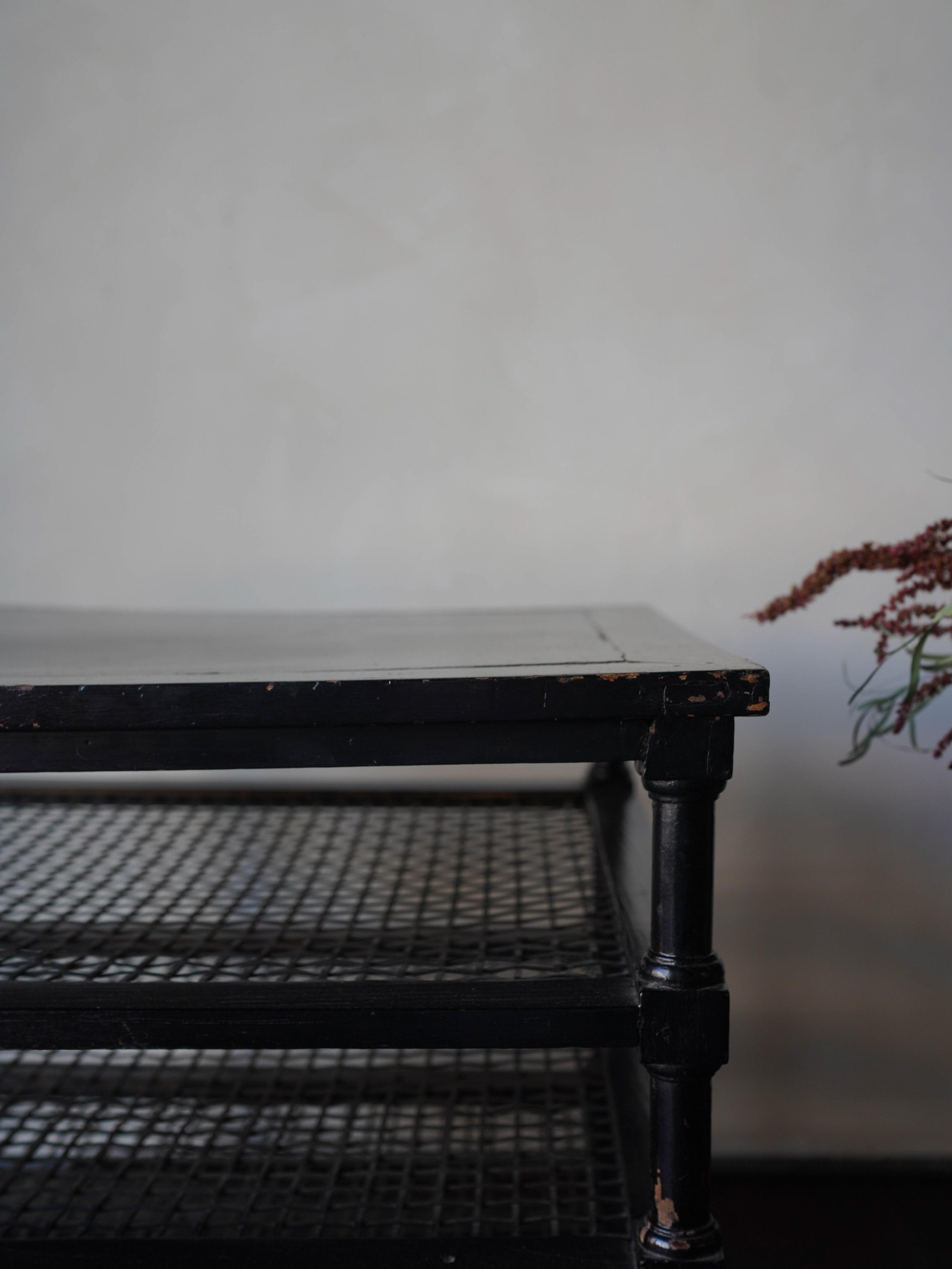 Black Lacquered Chinoiserie Side Table