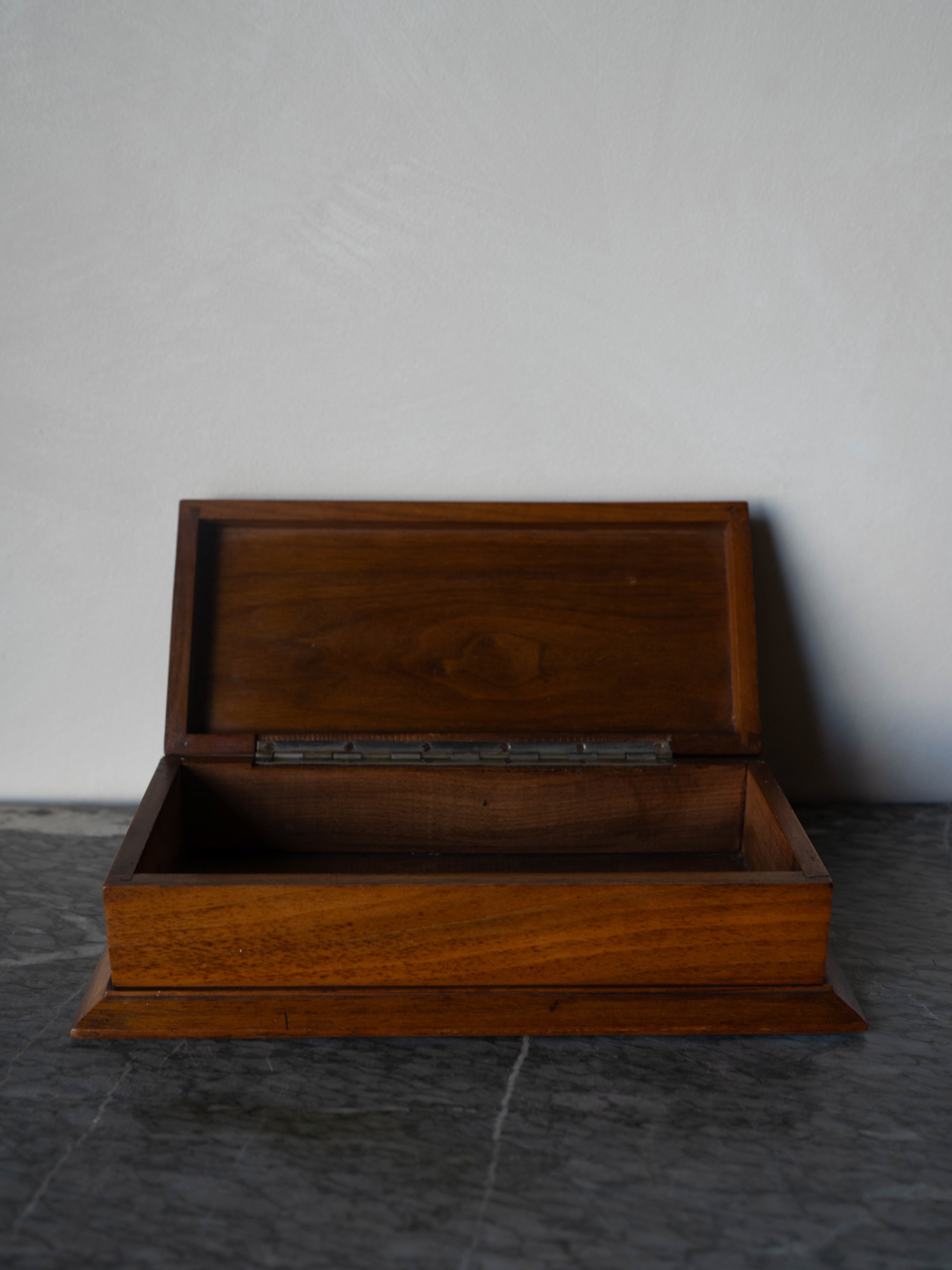 Midcentury Parquet Inlay Wooden Box