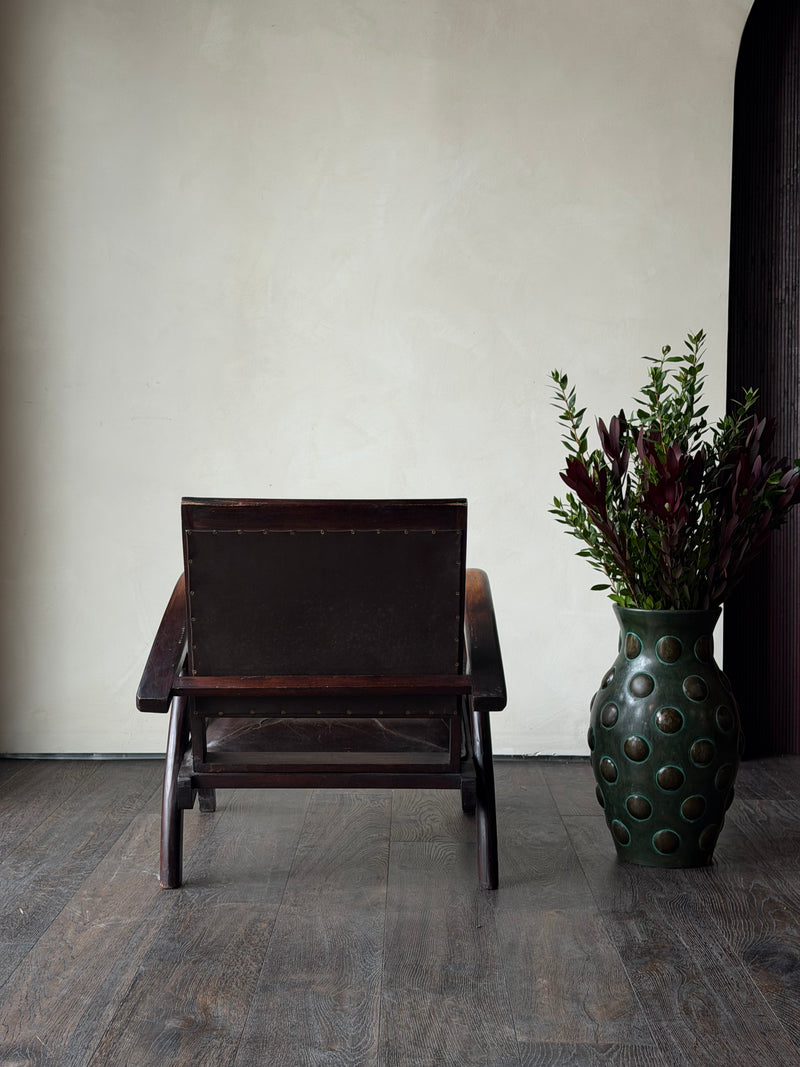 Walnut Campaign Folding Armchair