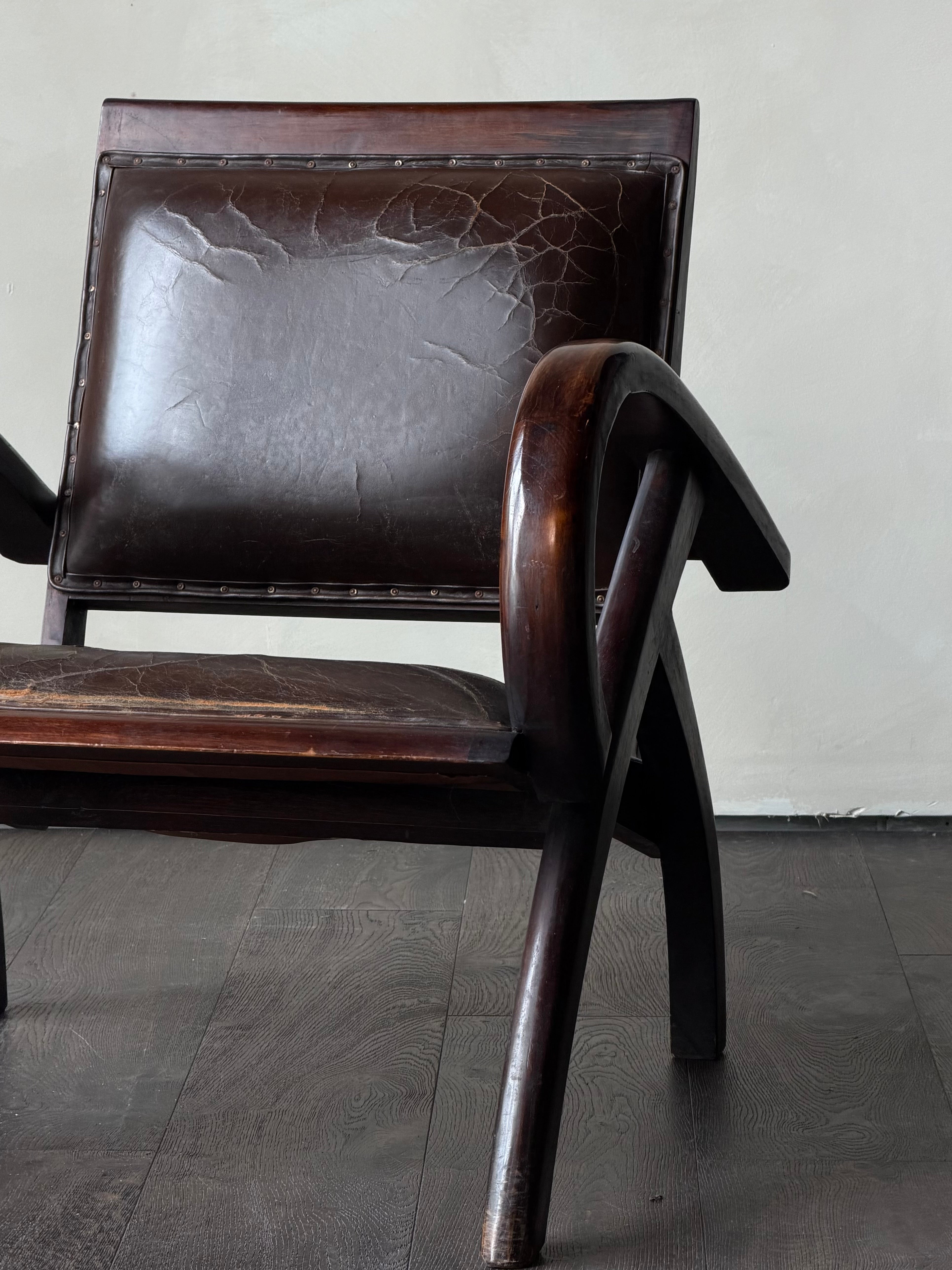 Walnut Campaign Folding Armchair