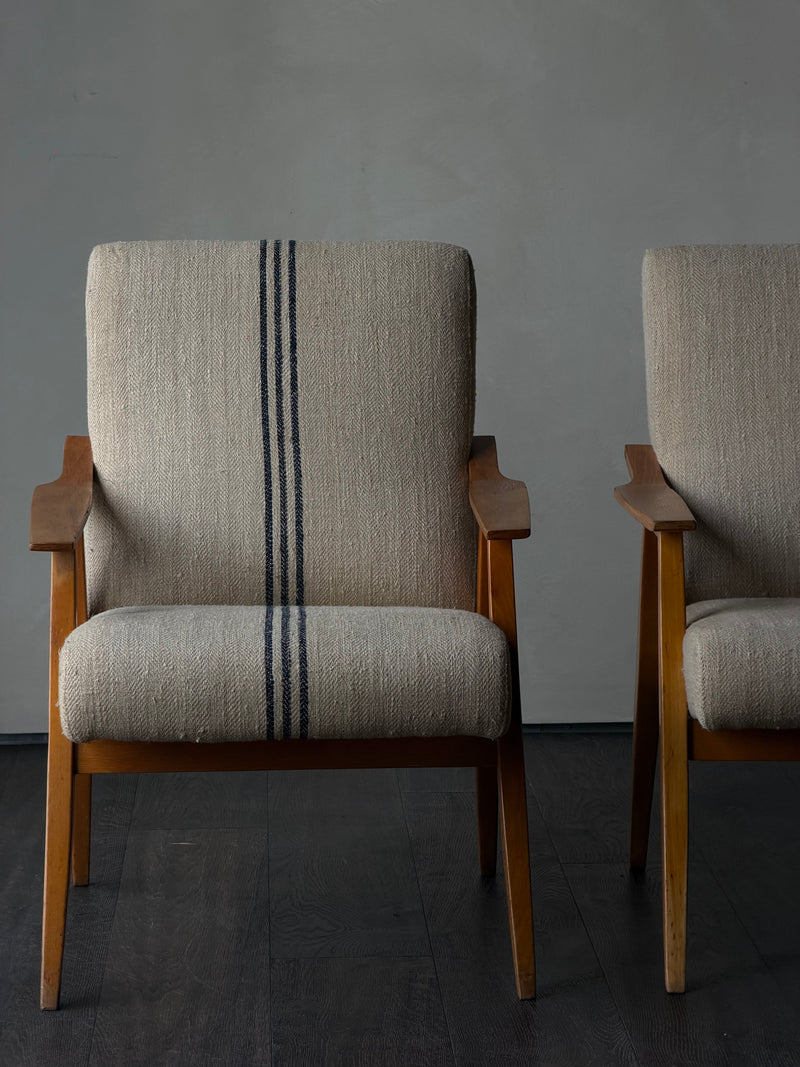 Mid-Century Lounge Chairs, Pair