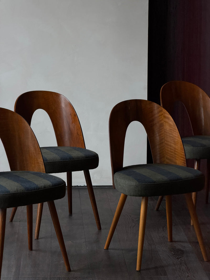 Sculpted Italian Dining Chairs, Six