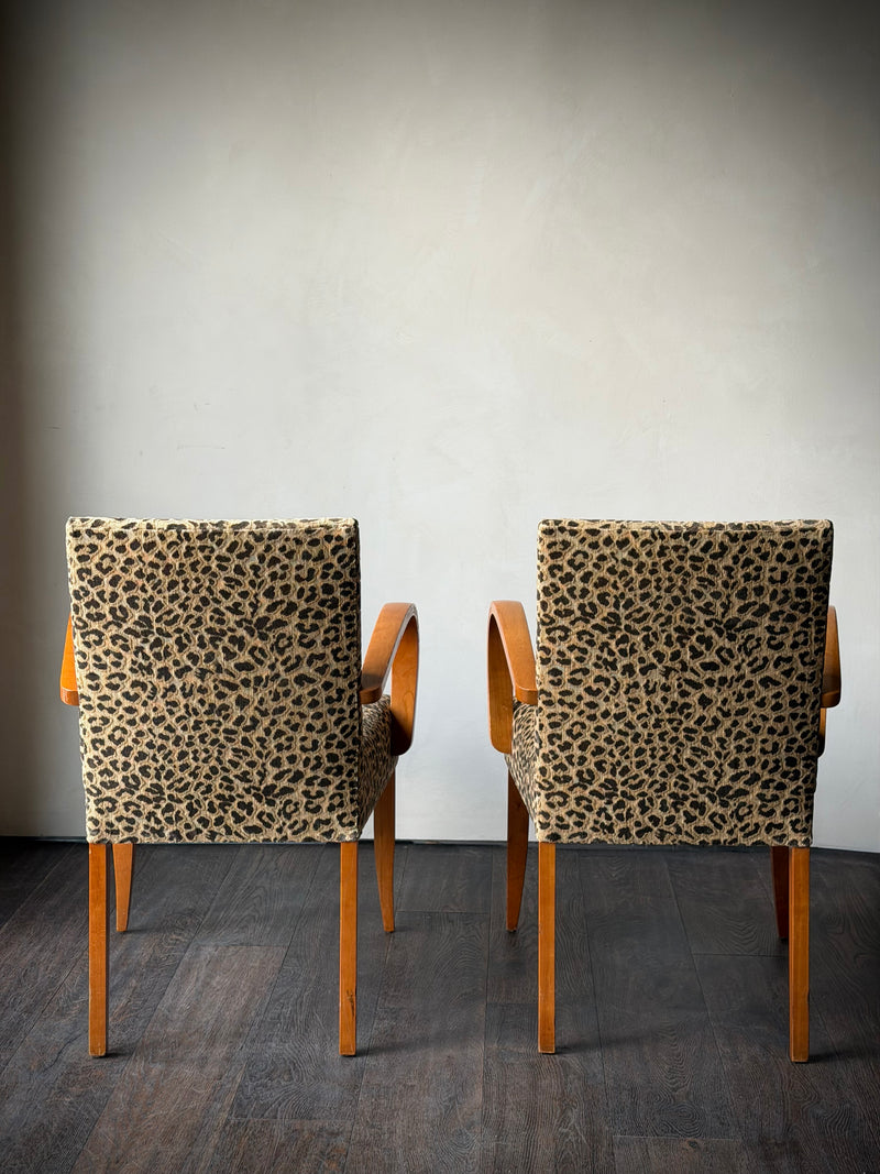 Deco Arm Chairs, Pair