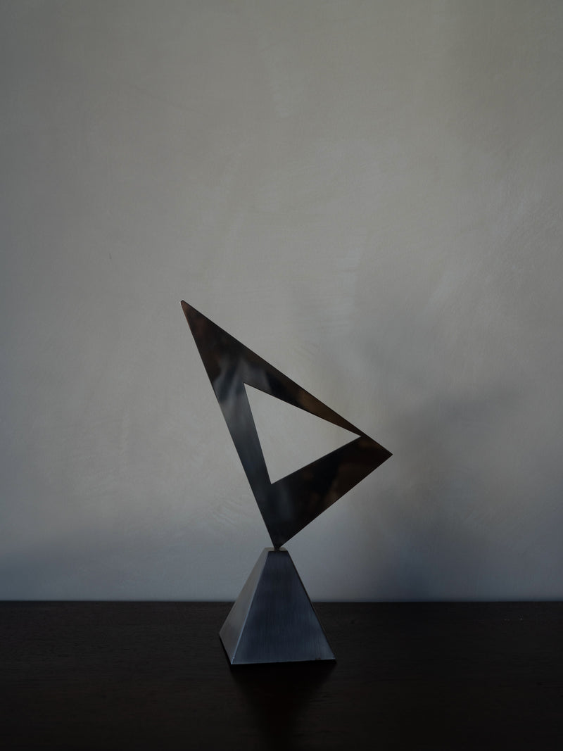 Pair of Abstract Modern Metal Table Sculptures