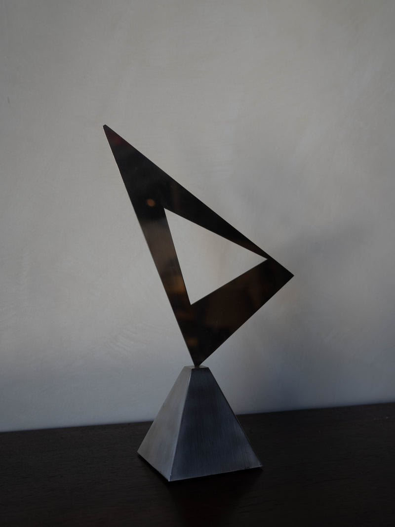 Pair of Abstract Modern Metal Table Sculptures