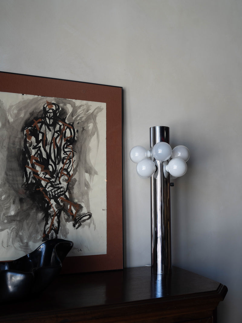 Robert Sonneman Attributed Column Table Lamp