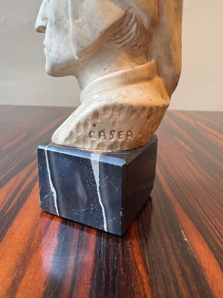 Dante Alighieri Ivory & Marble Bust