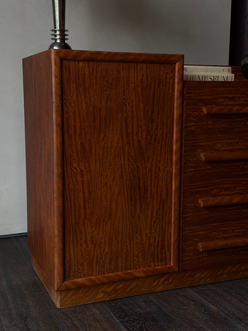 Flame Walnut Veneer Sideboard