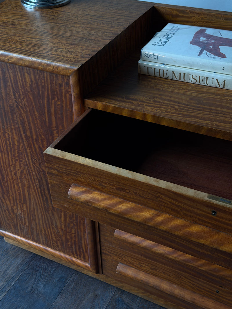 Flame Walnut Veneer Sideboard