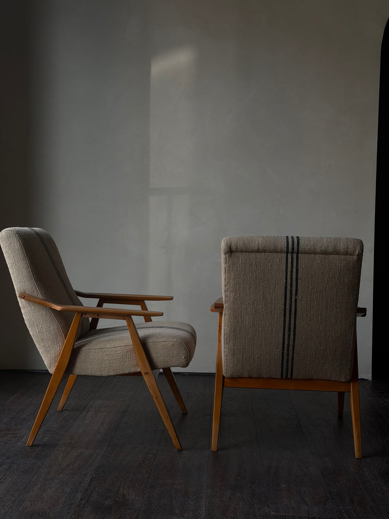 Mid-Century Lounge Chairs, Pair