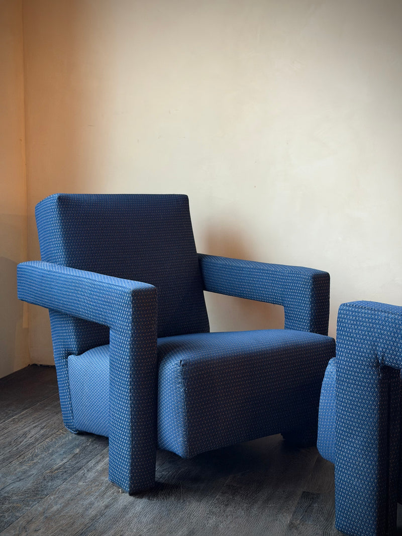 Rietveld Cassina Utrecht Lounge Chairs, Pair