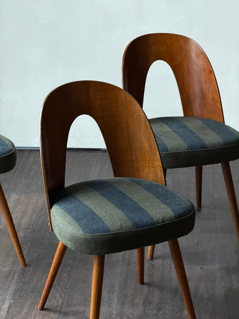 Sculpted Italian Dining Chairs, Six