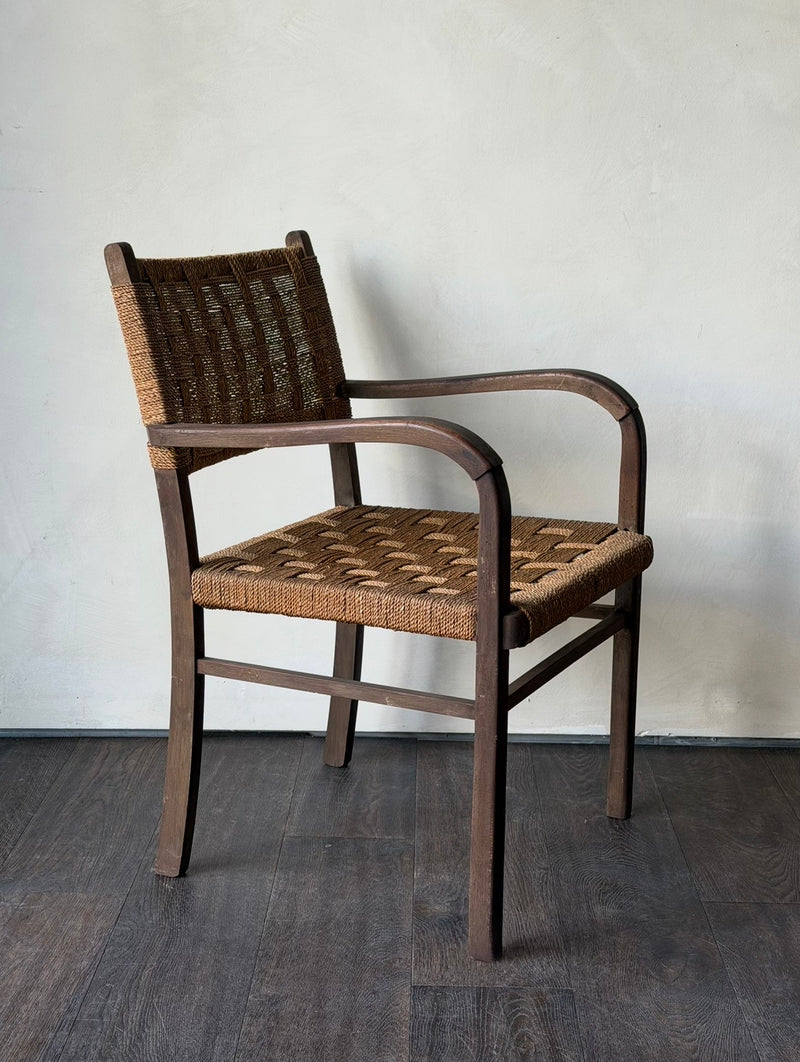 Brutalist Bauhaus Erich Dieckmann Rope Armchair, 2 Available
