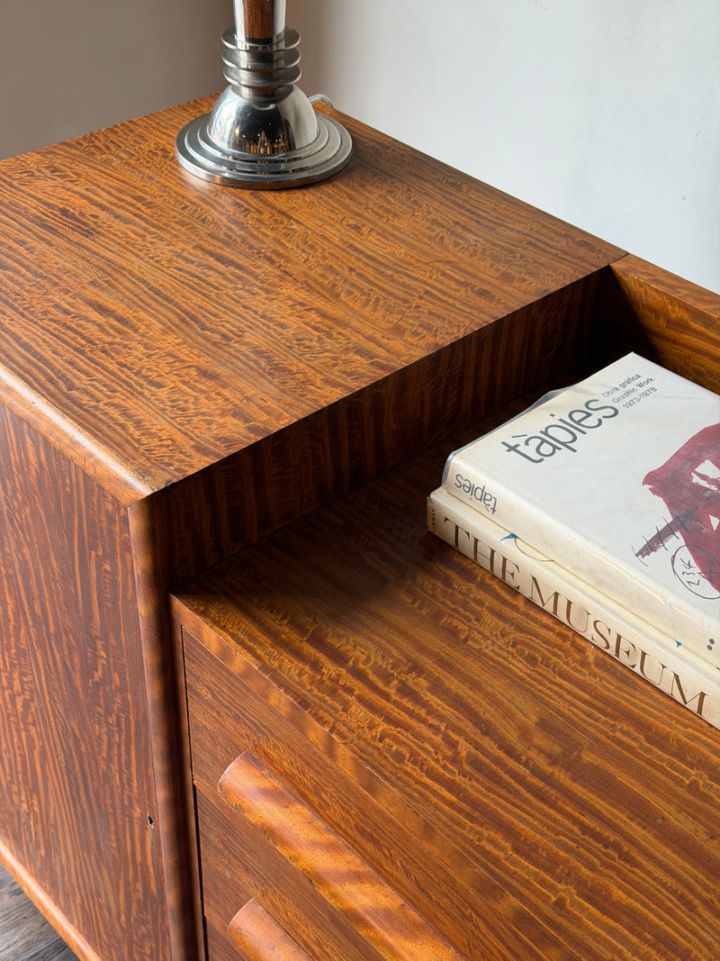 Flame Walnut Veneer Sideboard