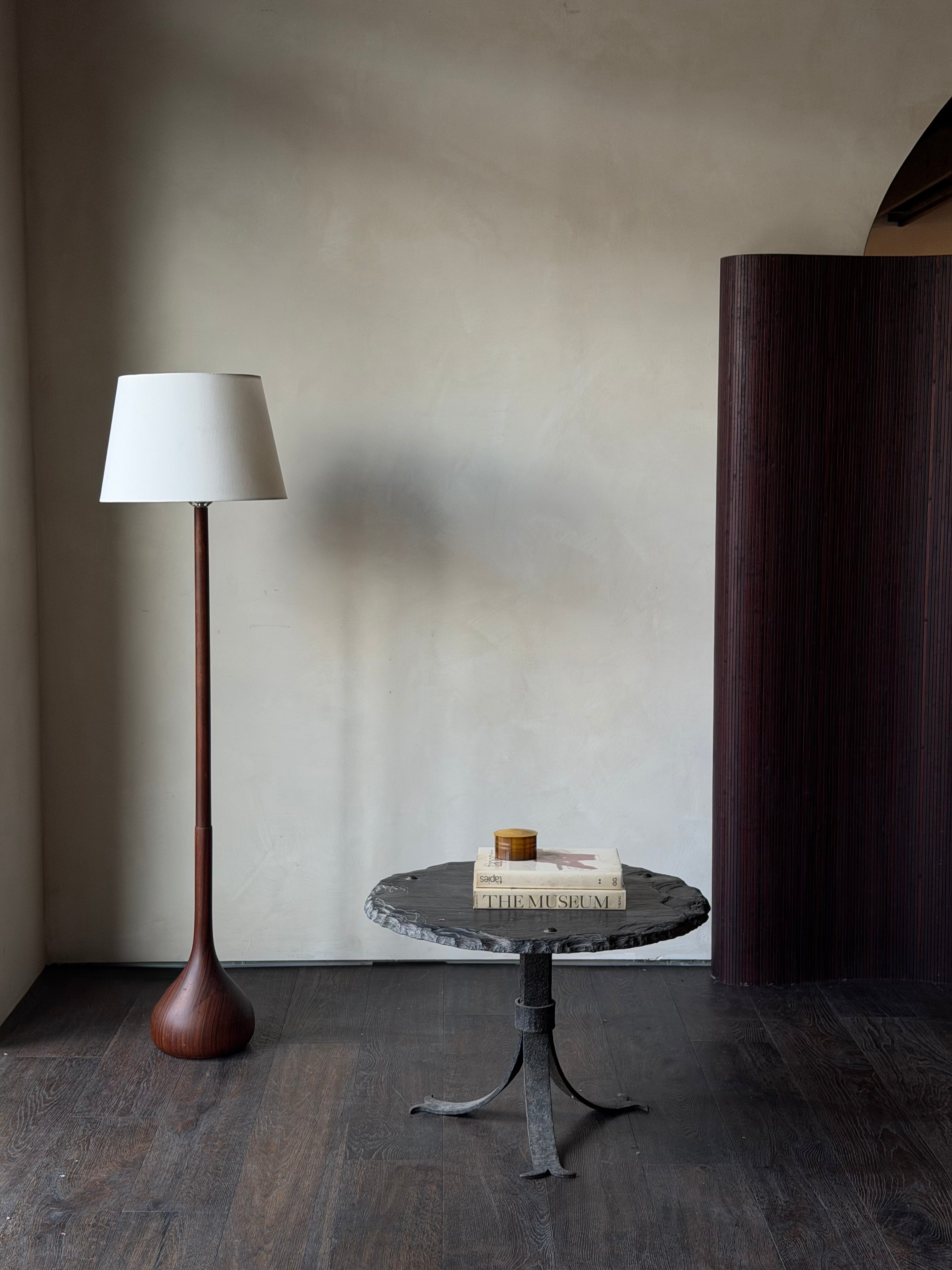 Midcentury Modern Danish Teak Teardrop Floor Lamp